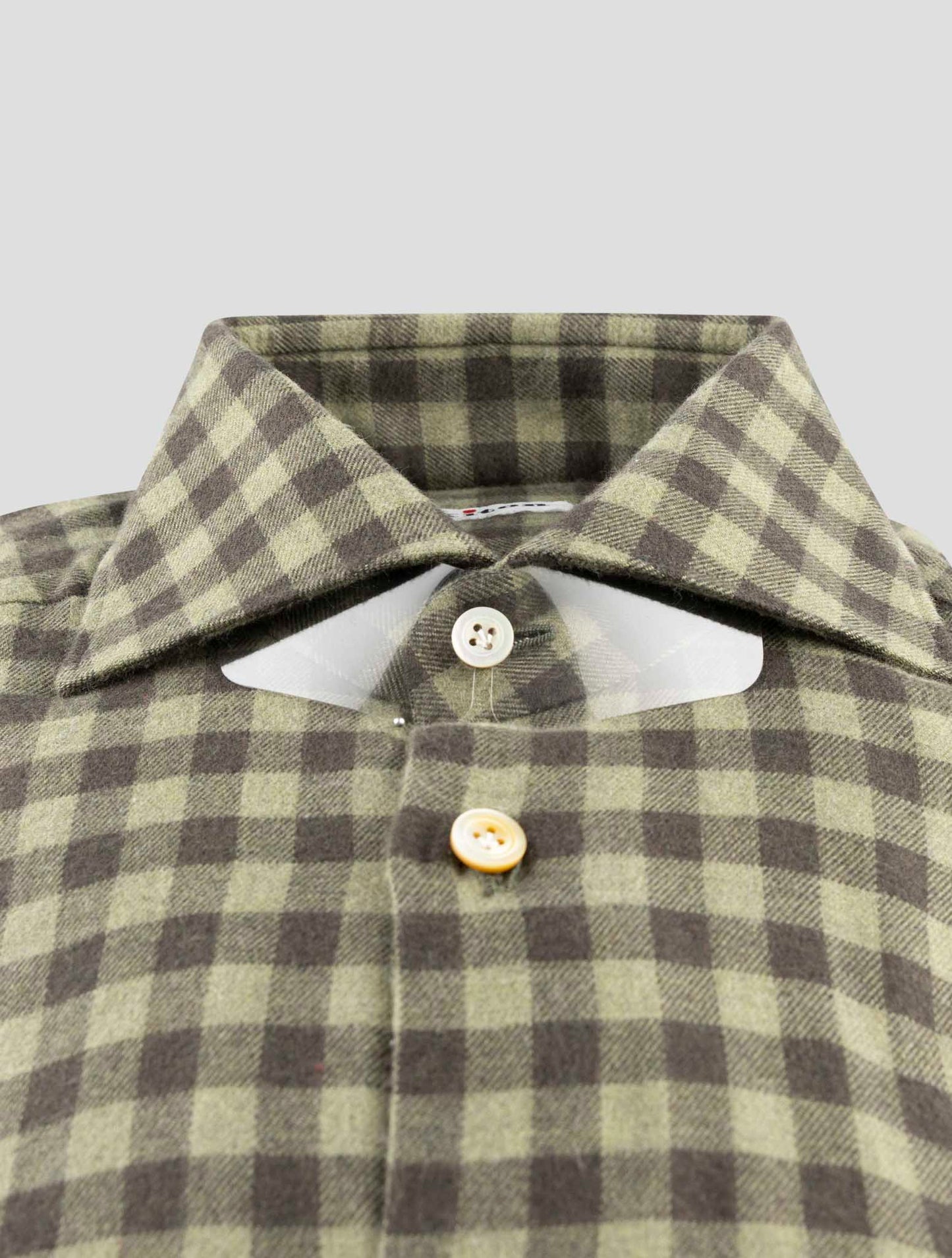 Kiton Brown Cotton Shirt