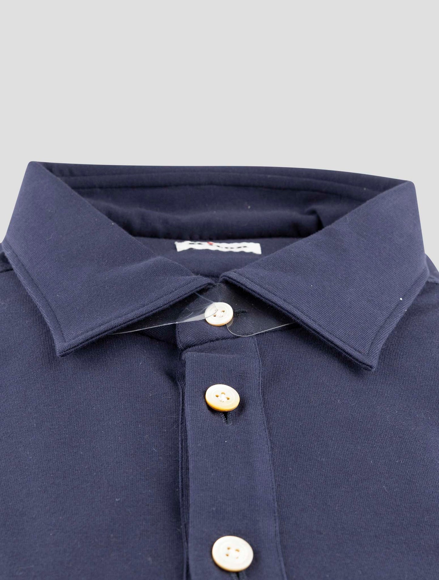 Kiton Blue Cotton Ea Sweater Polo