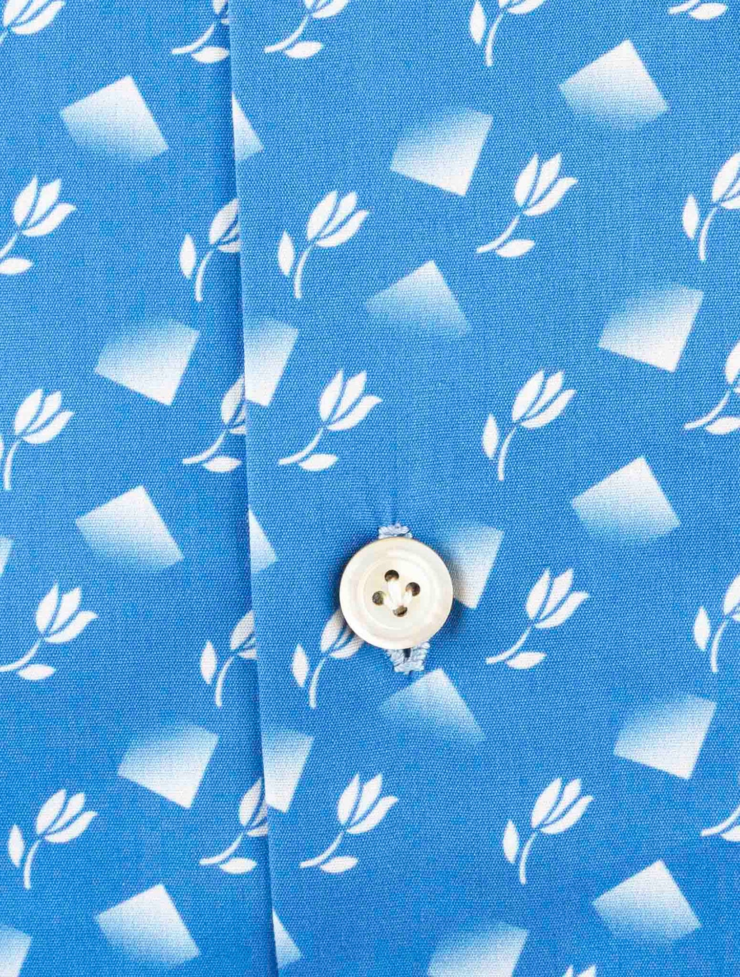 Kiton Blue Cotton Shirt