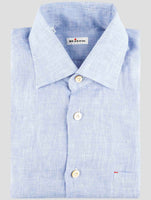 Kiton Light Blue Lienen Shirt