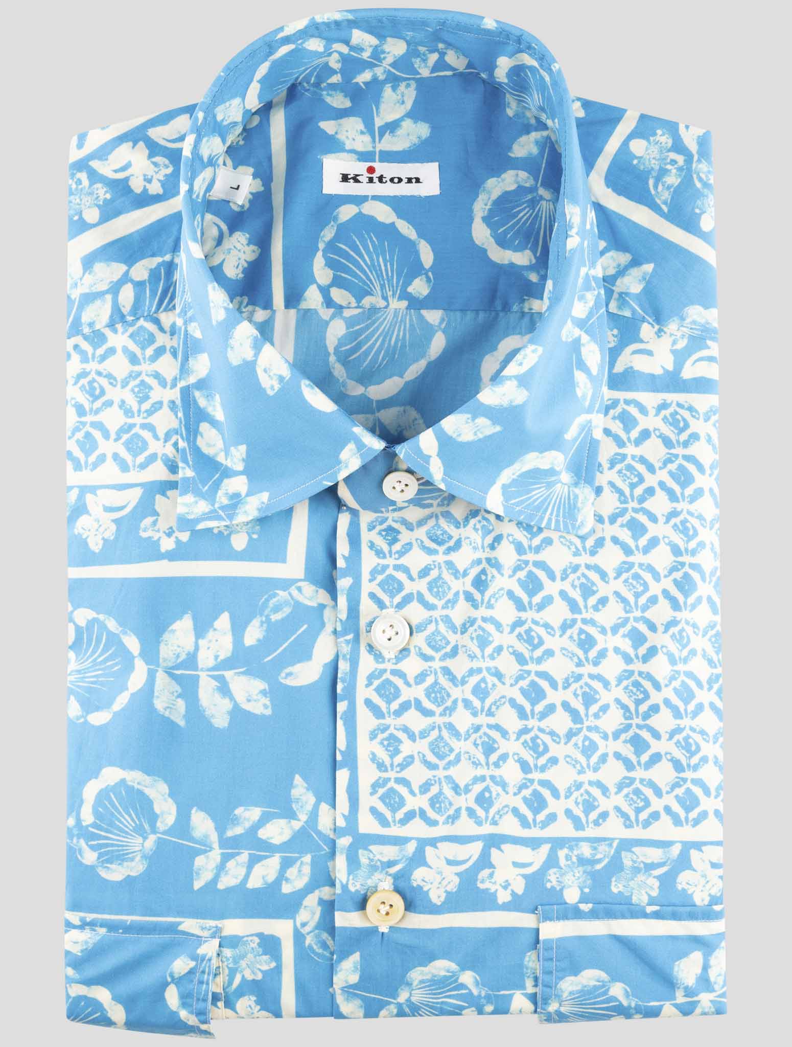 Kiton Light Blue Cotton Shirt