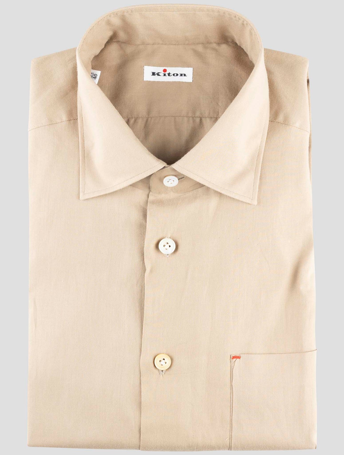 Kiton Brown Cotton Shirt
