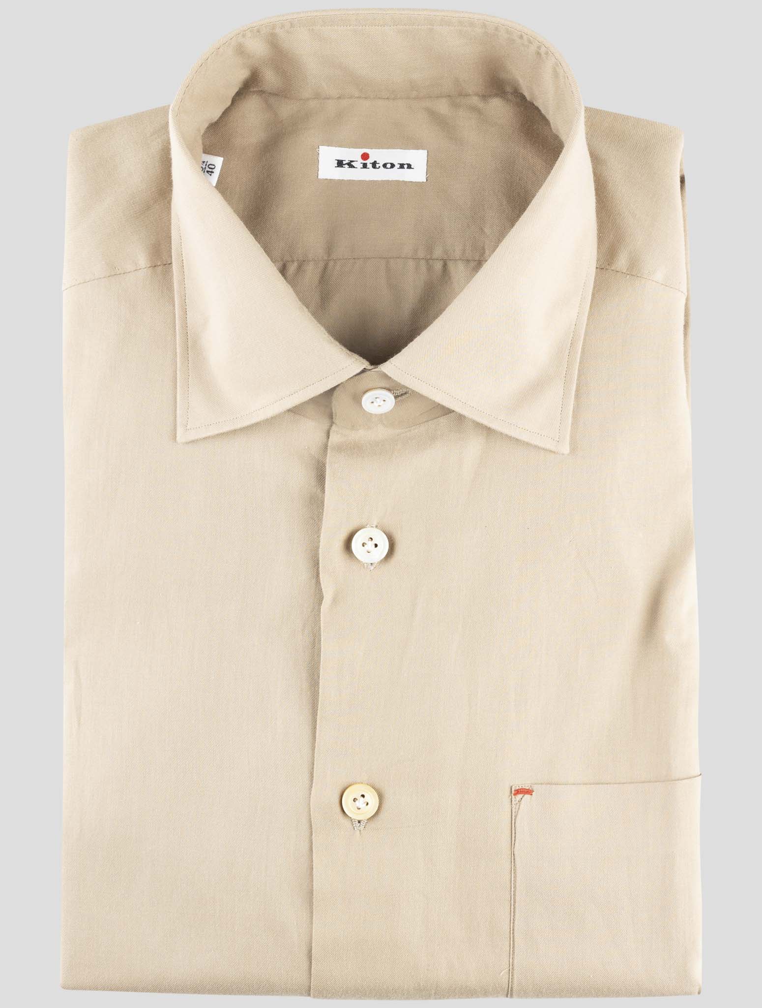 Kiton Brown Cotton Shirt