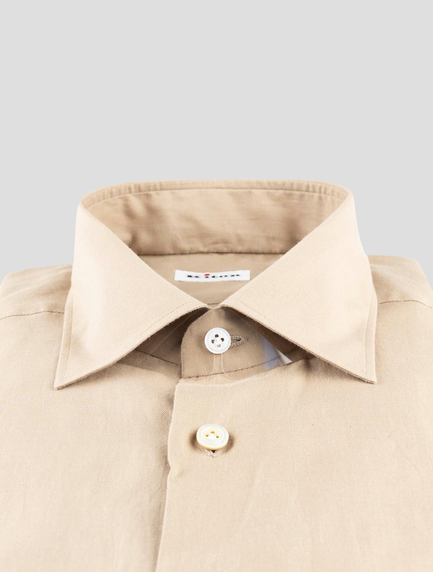 Kiton Brown Cotton Shirt