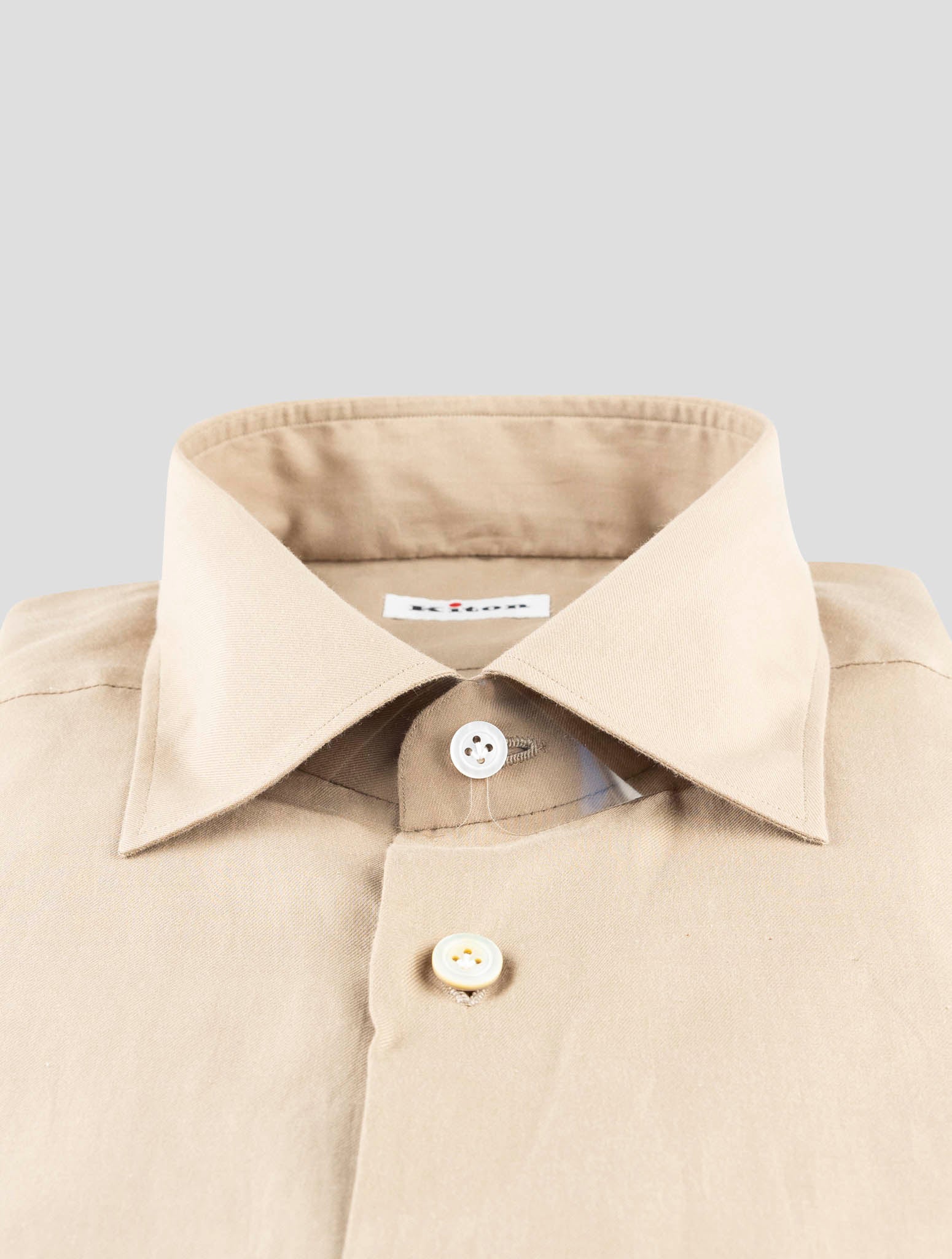 Kiton Brown Cotton Shirt