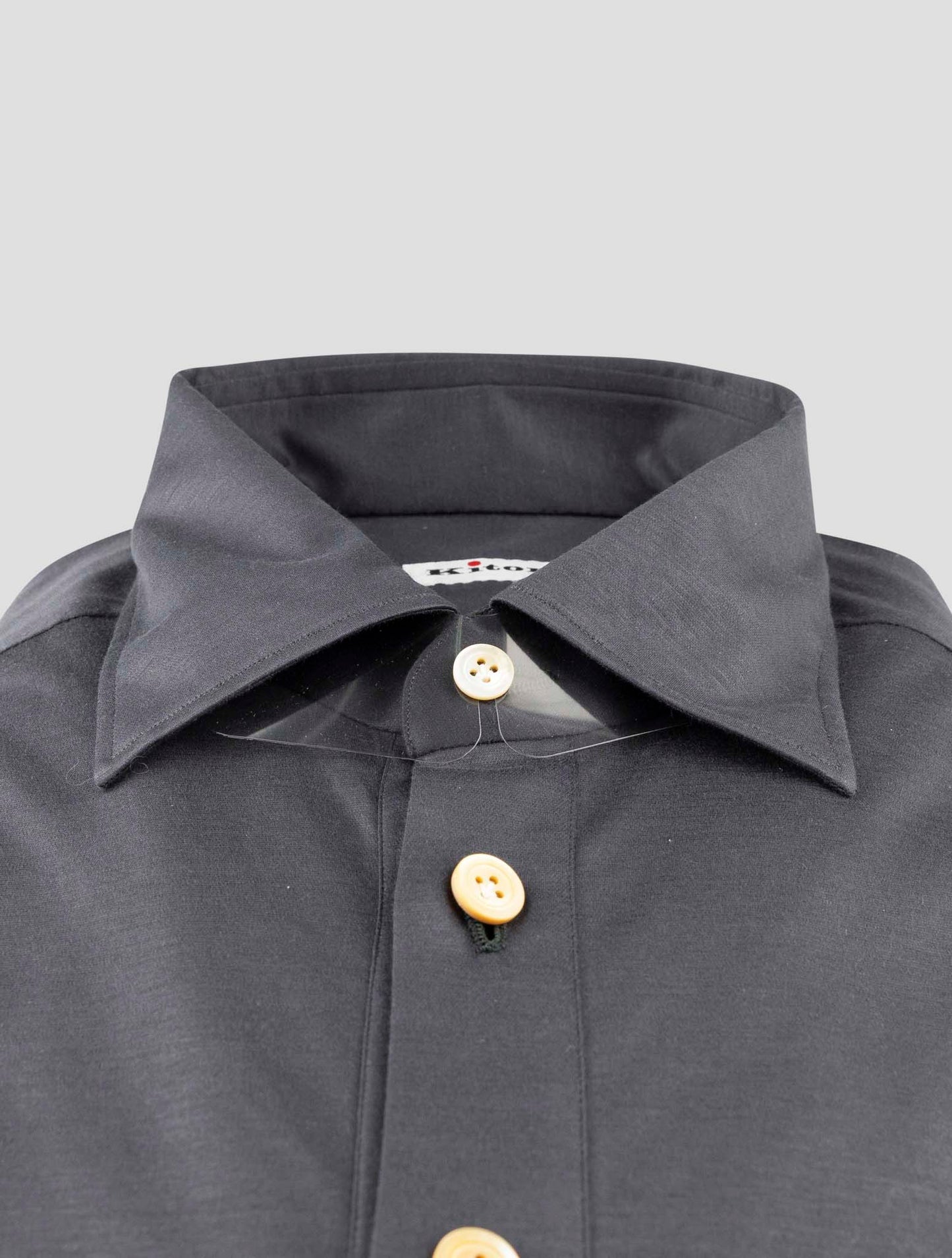 Kiton Gray Cotton Shirt
