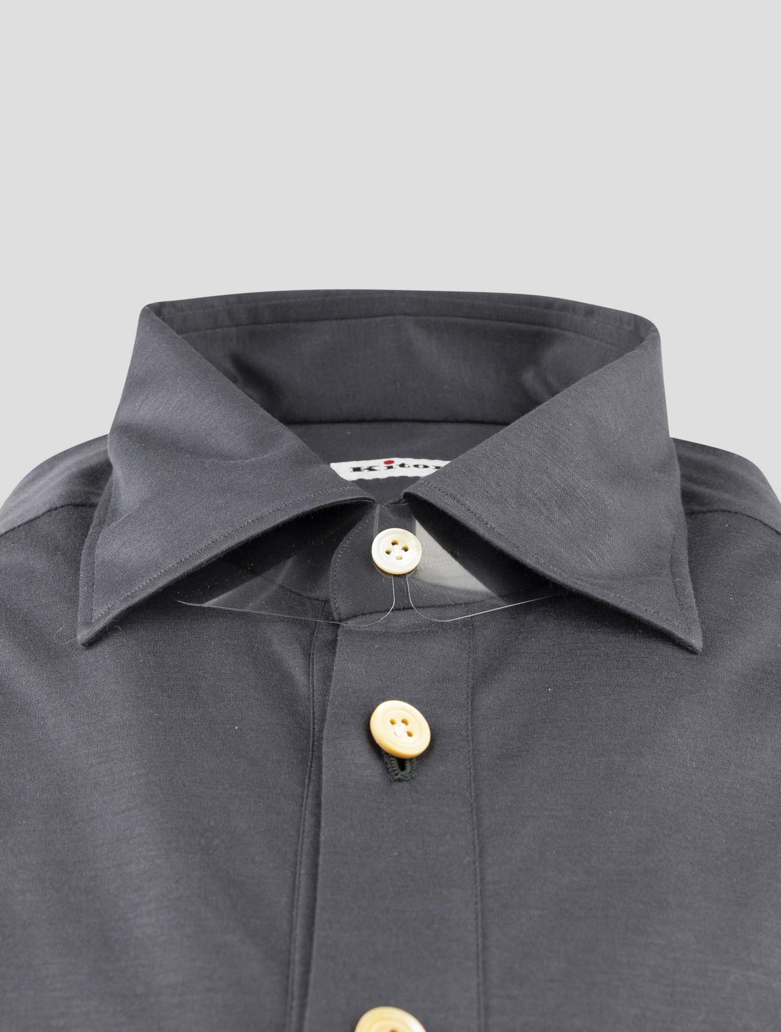 Kiton Gray Cotton Shirt