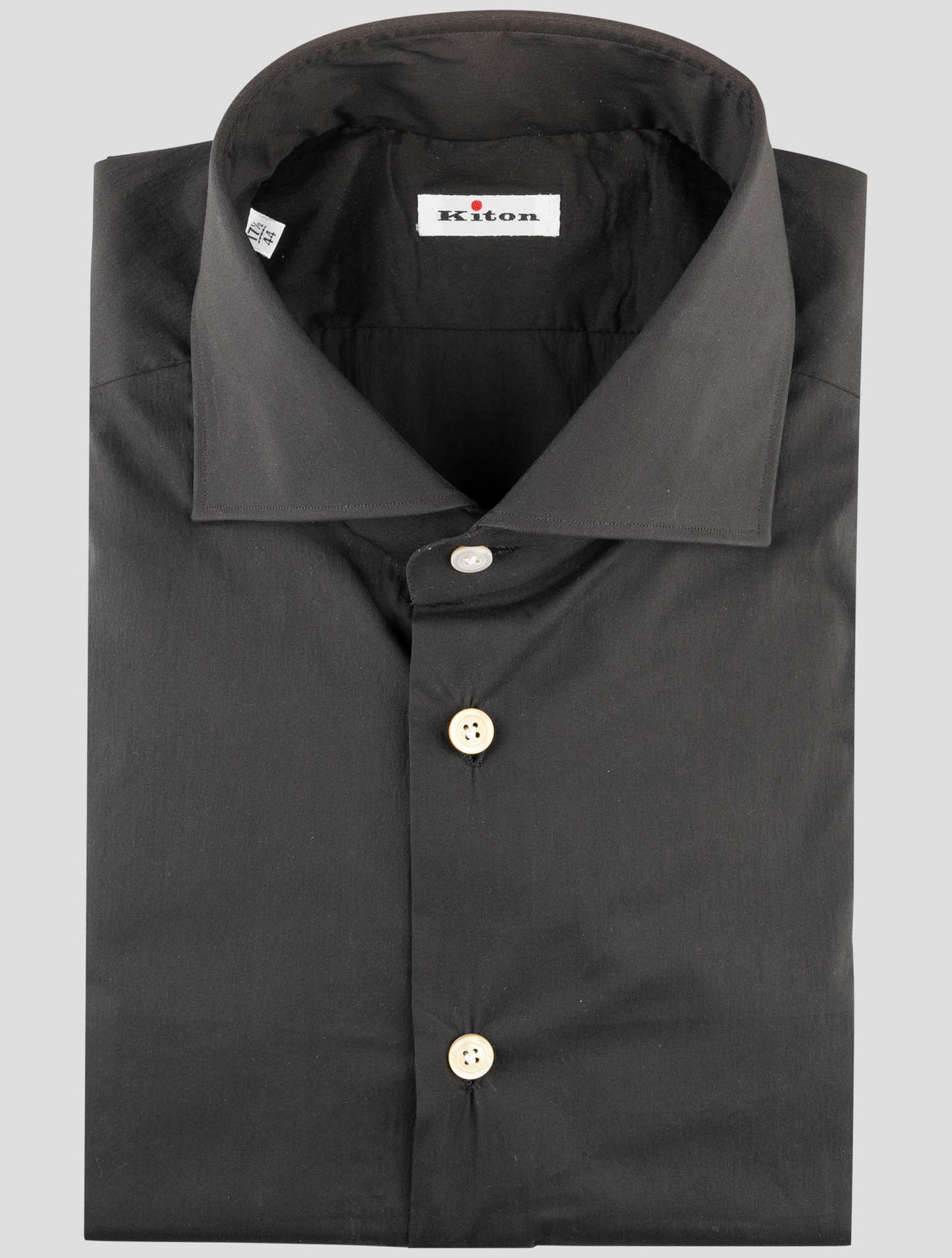 Kiton Black Cotton Pa Ea Shirt