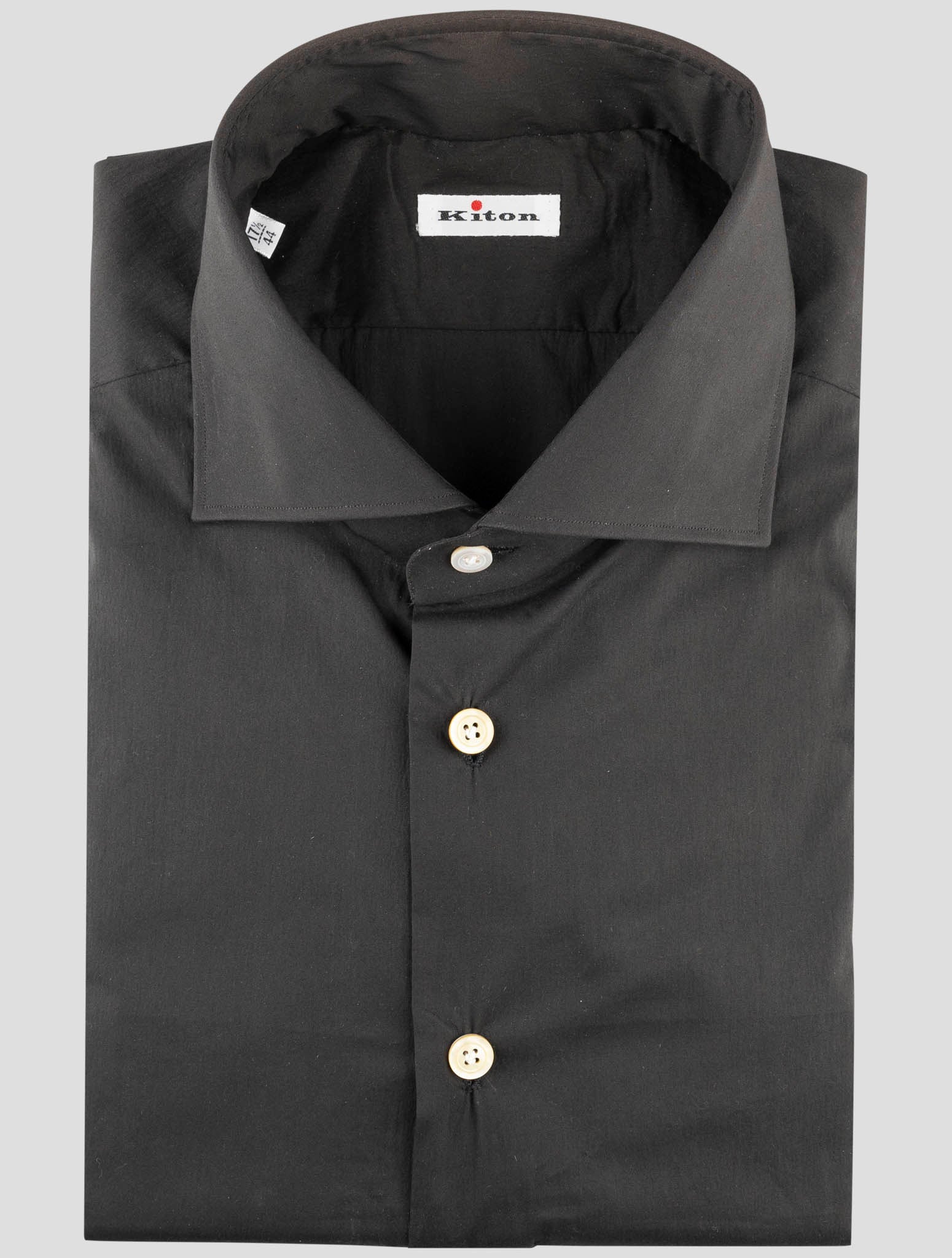 Kiton Black Cotton Pa Ea Shirt