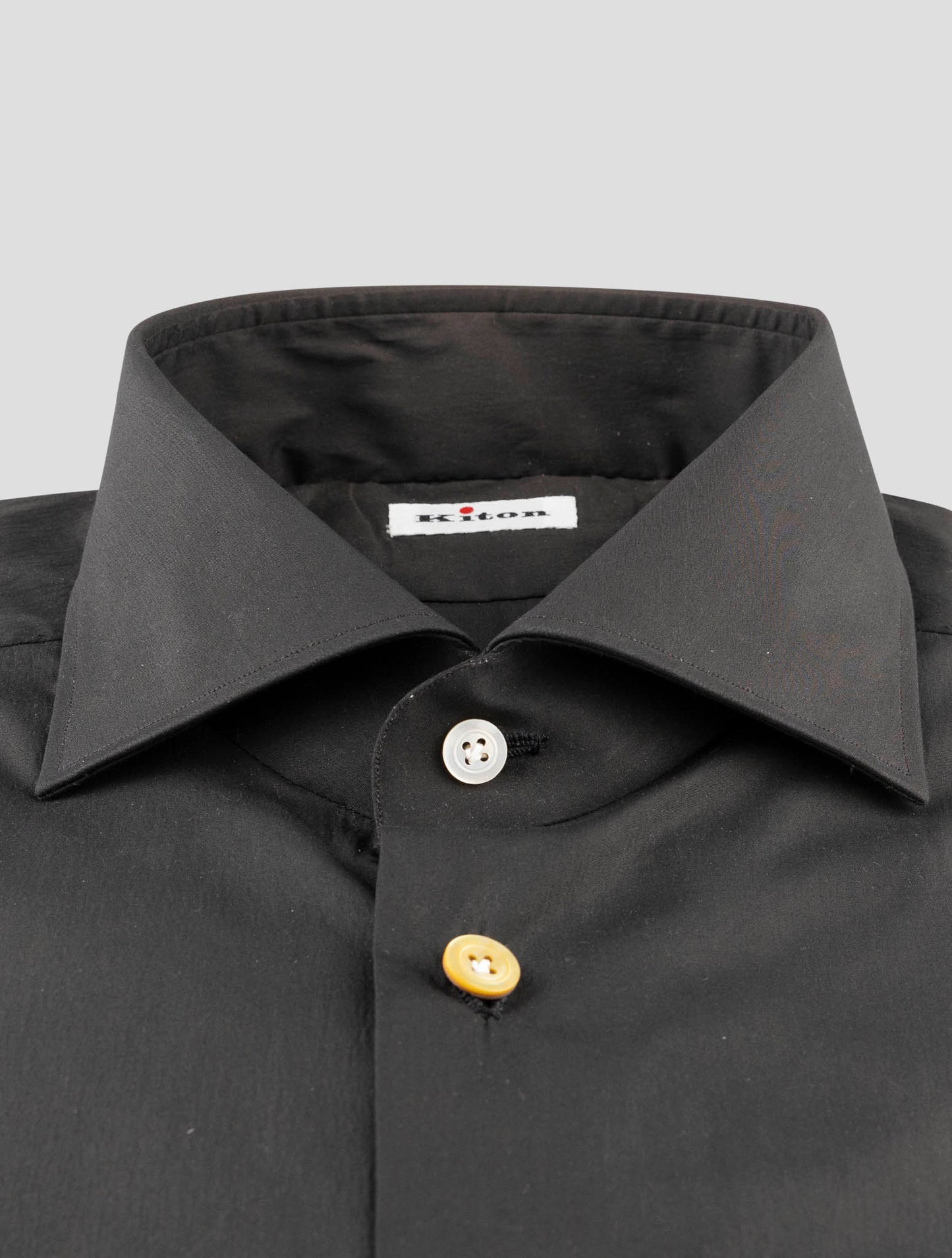 Kiton Black Cotton Pa Ea Shirt