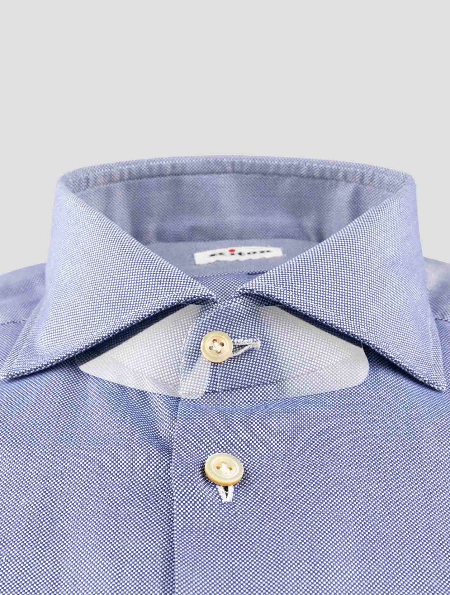 Kiton Blue Cotton Shirt