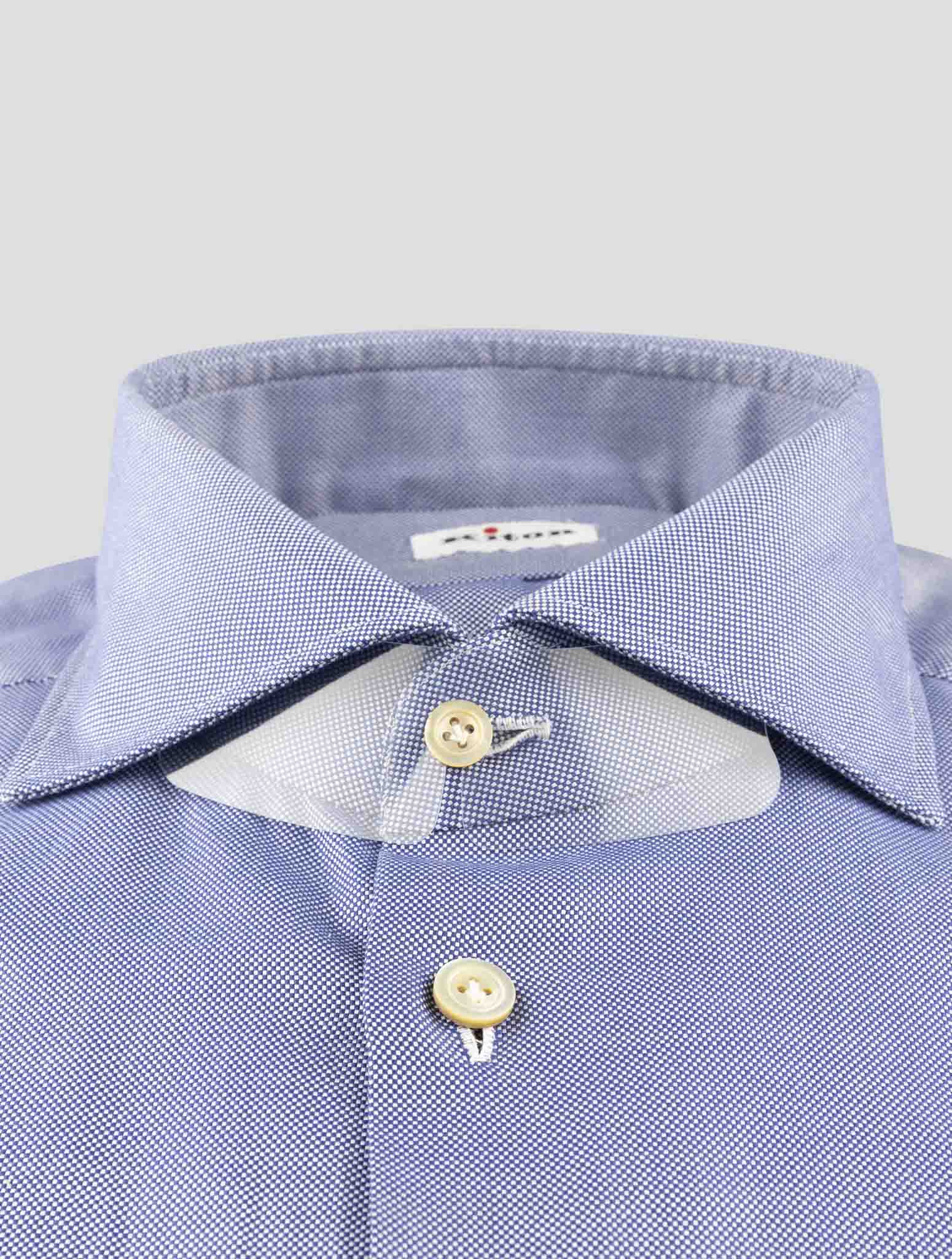 Kiton Blue Cotton Shirt