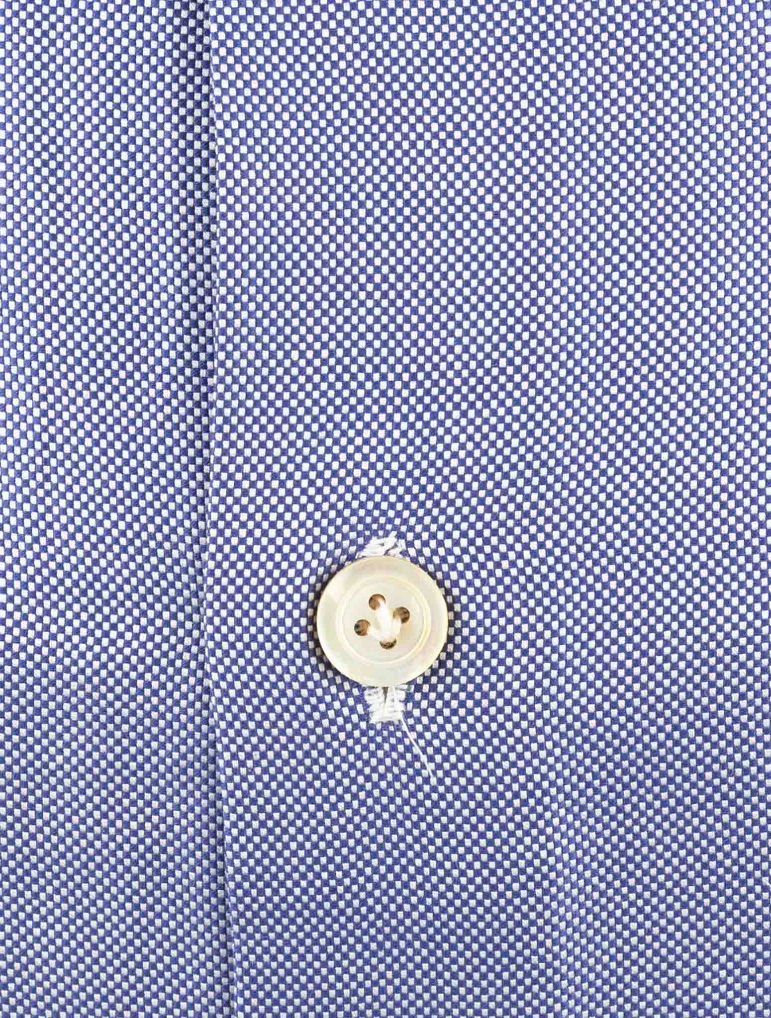 Kiton Blue Cotton Shirt