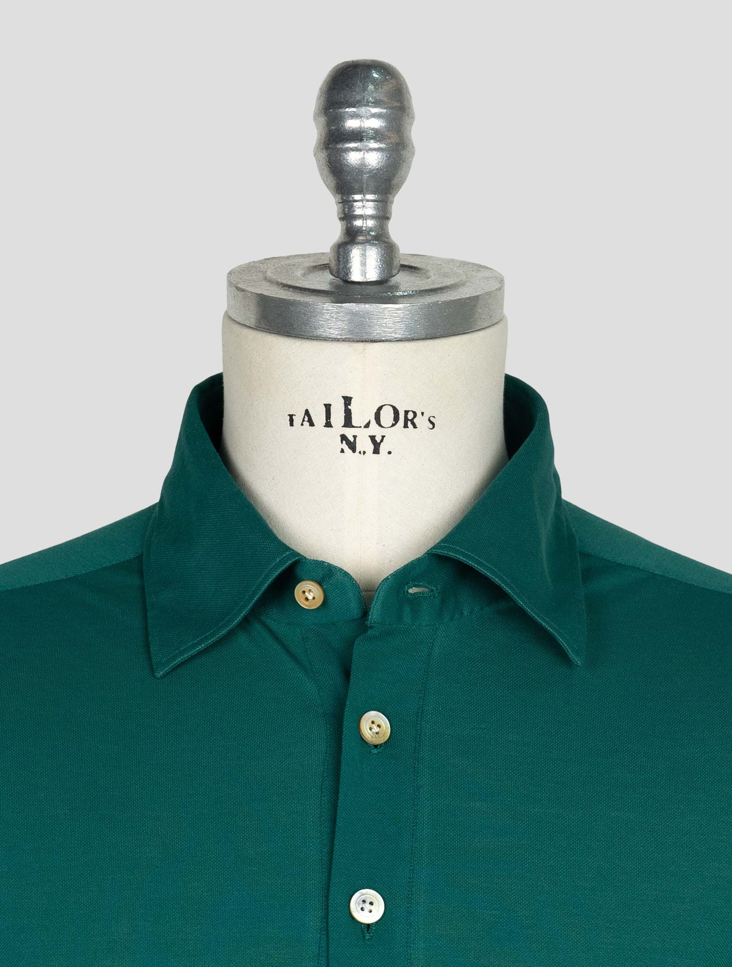 Kiton Green Cotton Sweater Polo