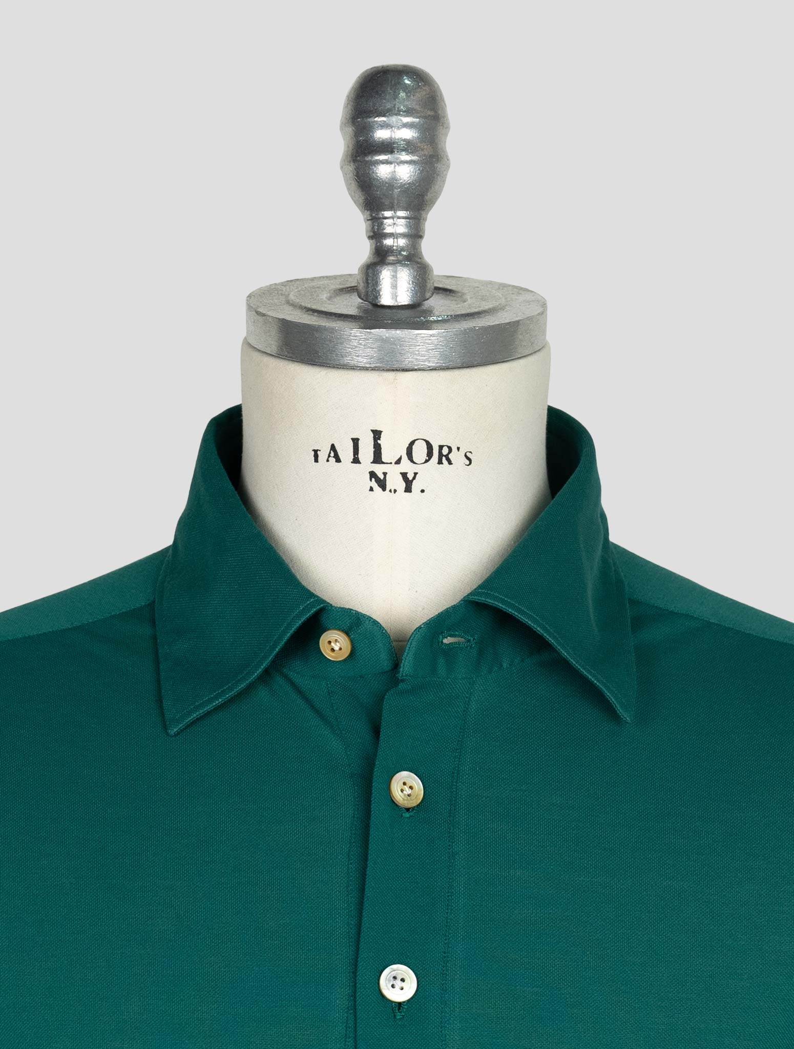 Kiton Green Cotton Sweater Polo