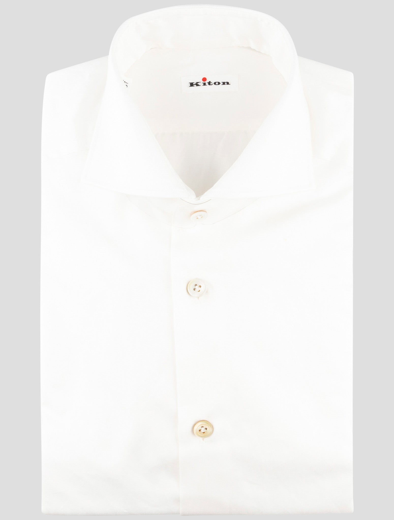 Kiton White Cotton Shirt