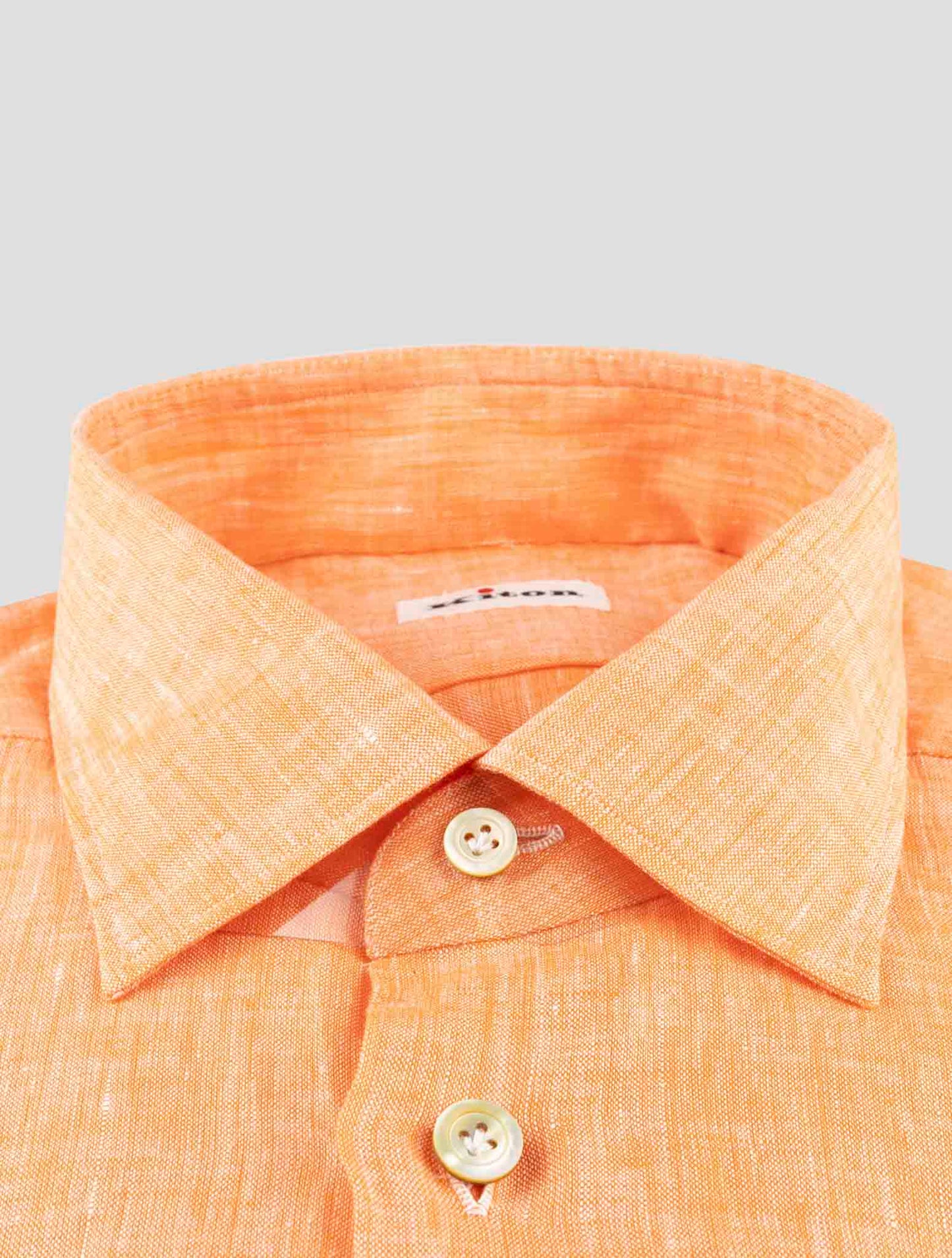 Kiton Orange Linen Shirt