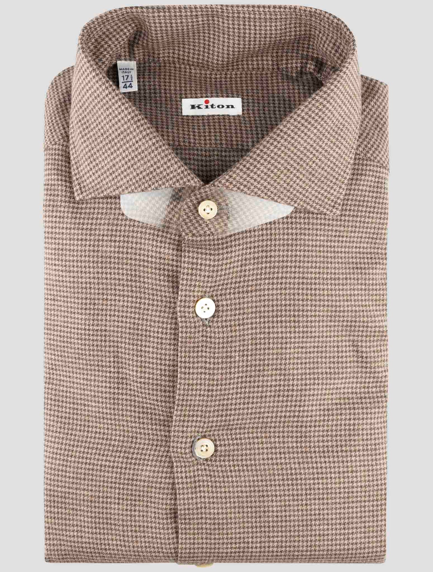 Kiton Brown Cotton Shirt
