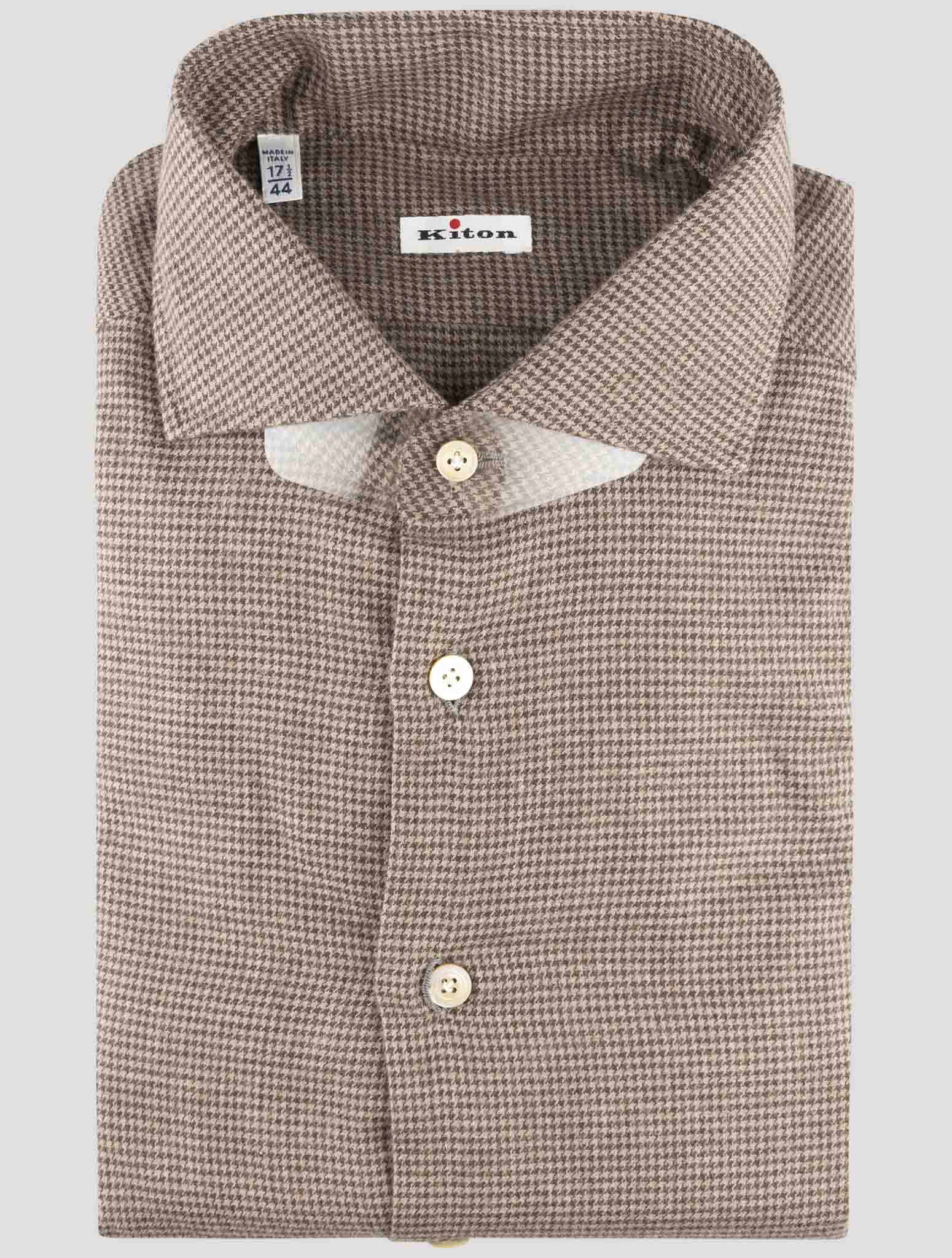 Kiton Brown Cotton Shirt