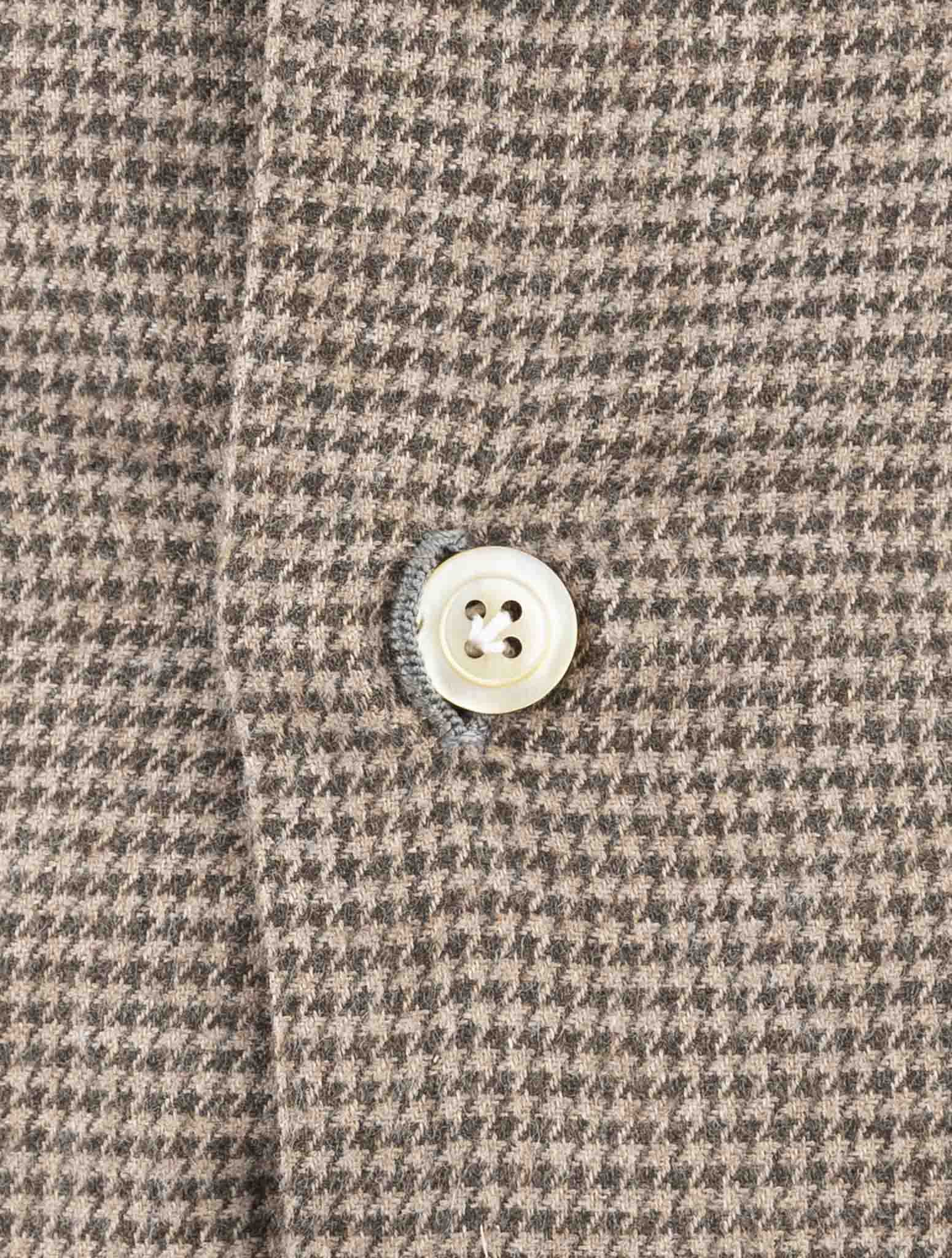 Kiton Brown Cotton Shirt