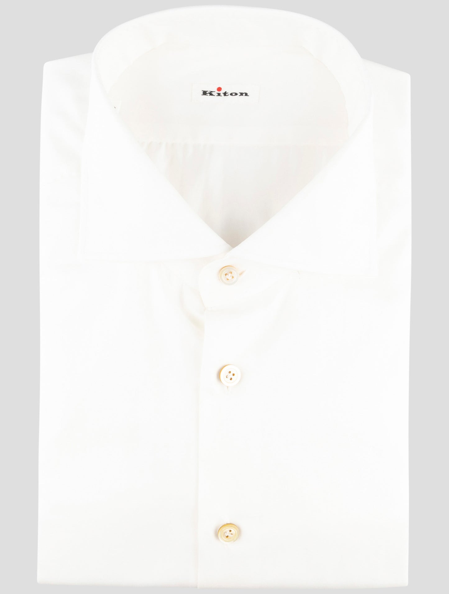 Kiton White Cotton Shirt