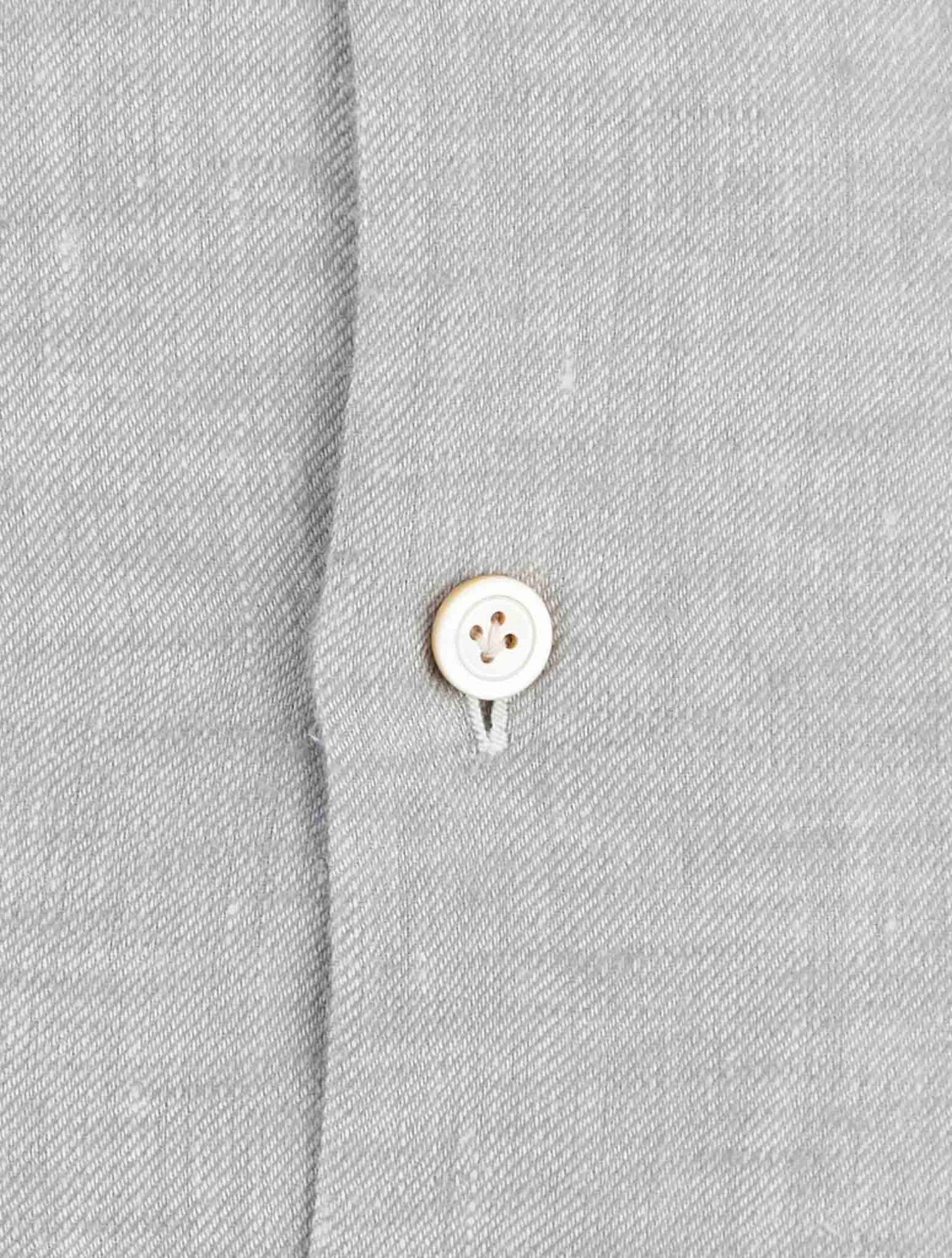 Kiton Gray Linen Shirt