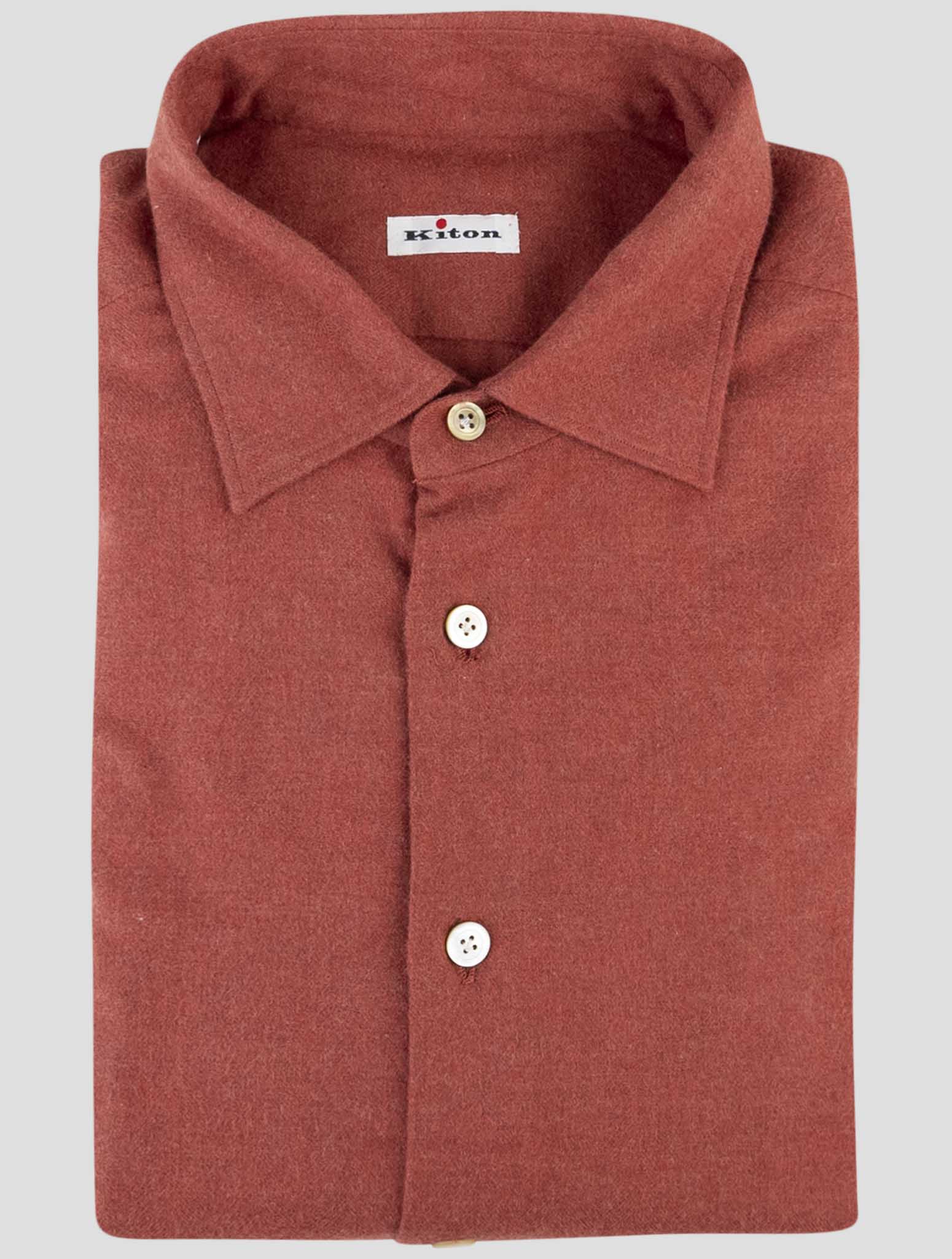 Kiton Red Cotton Shirt