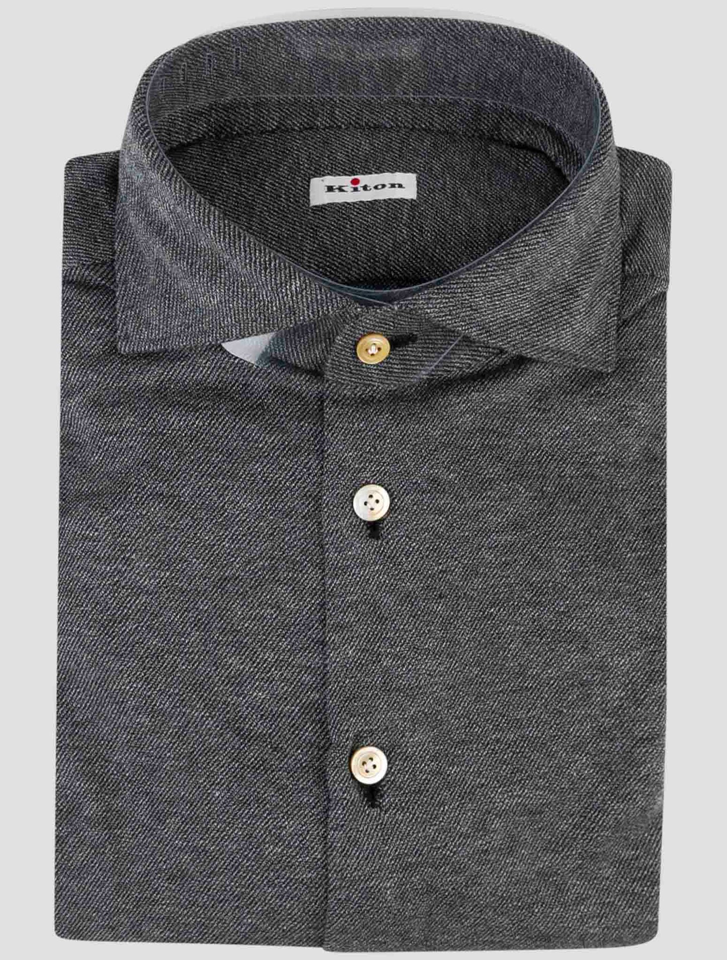 Kiton Gray Cotton Shirt