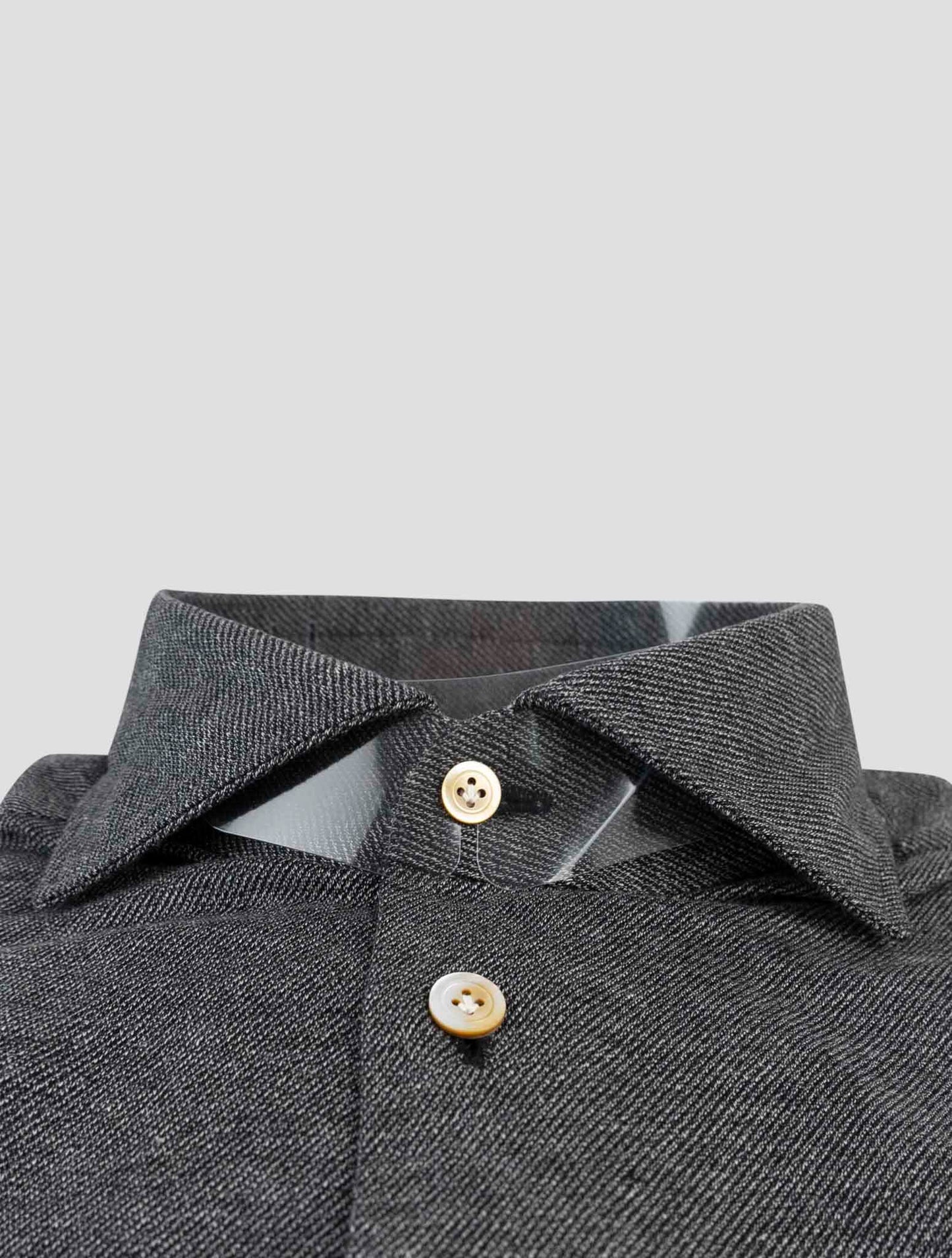 Kiton Gray Cotton Shirt