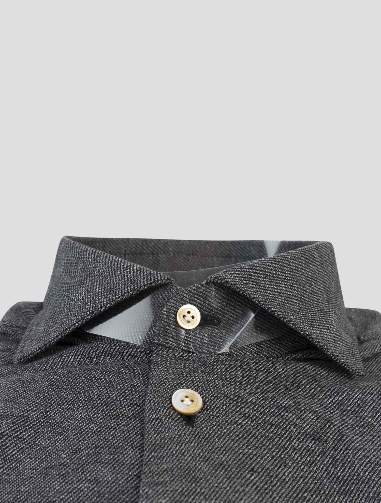 Kiton Gray Cotton Shirt