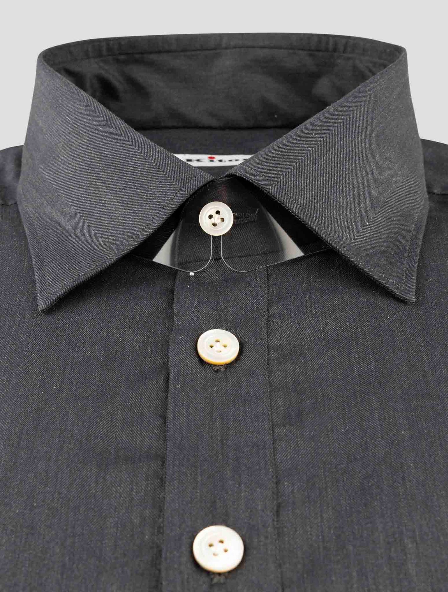 Kiton Gray Cotton Sweater Polo