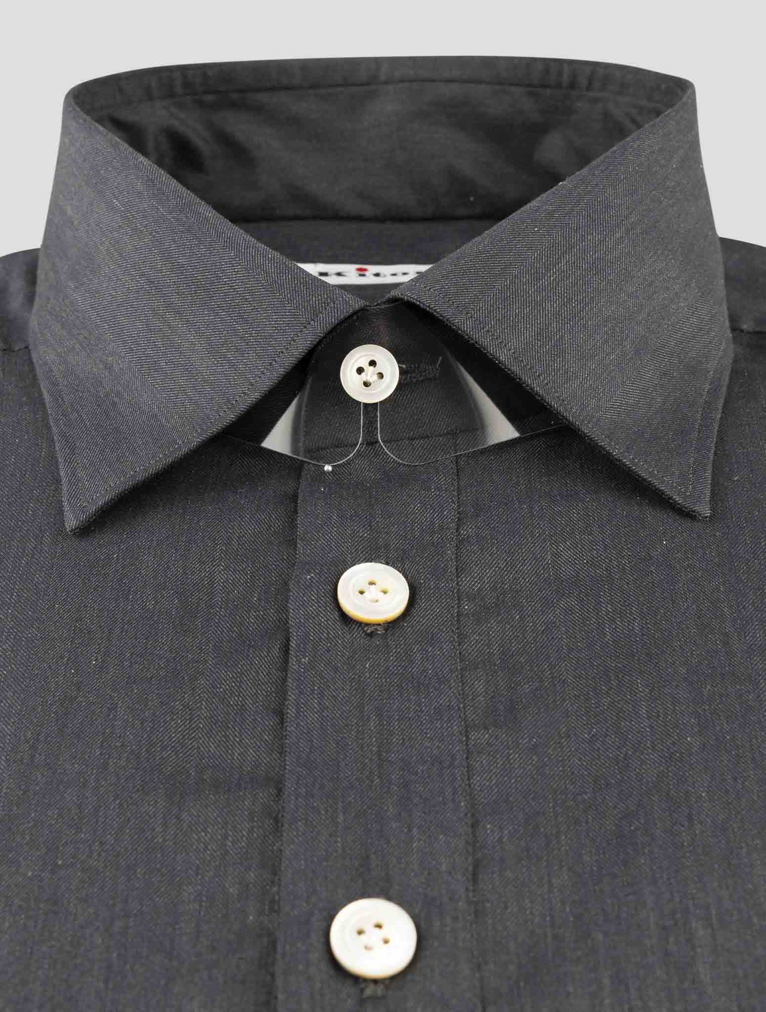 Kiton Gray Cotton Sweater Polo