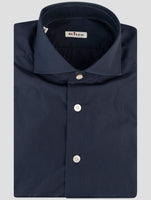 Kiton Blue Cotton Shirt