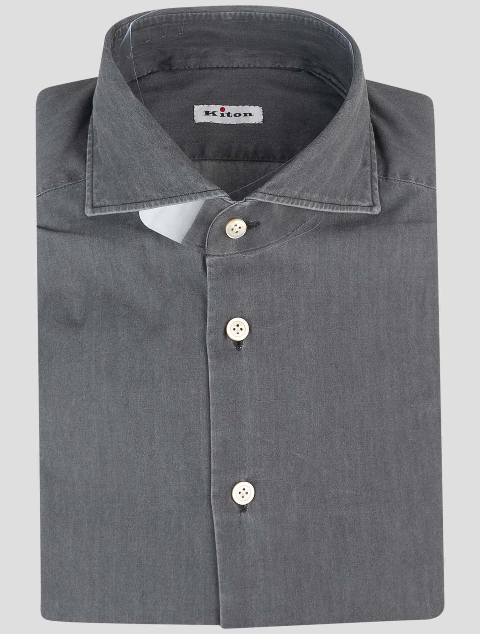 Kiton Taupe Cotton Shirt