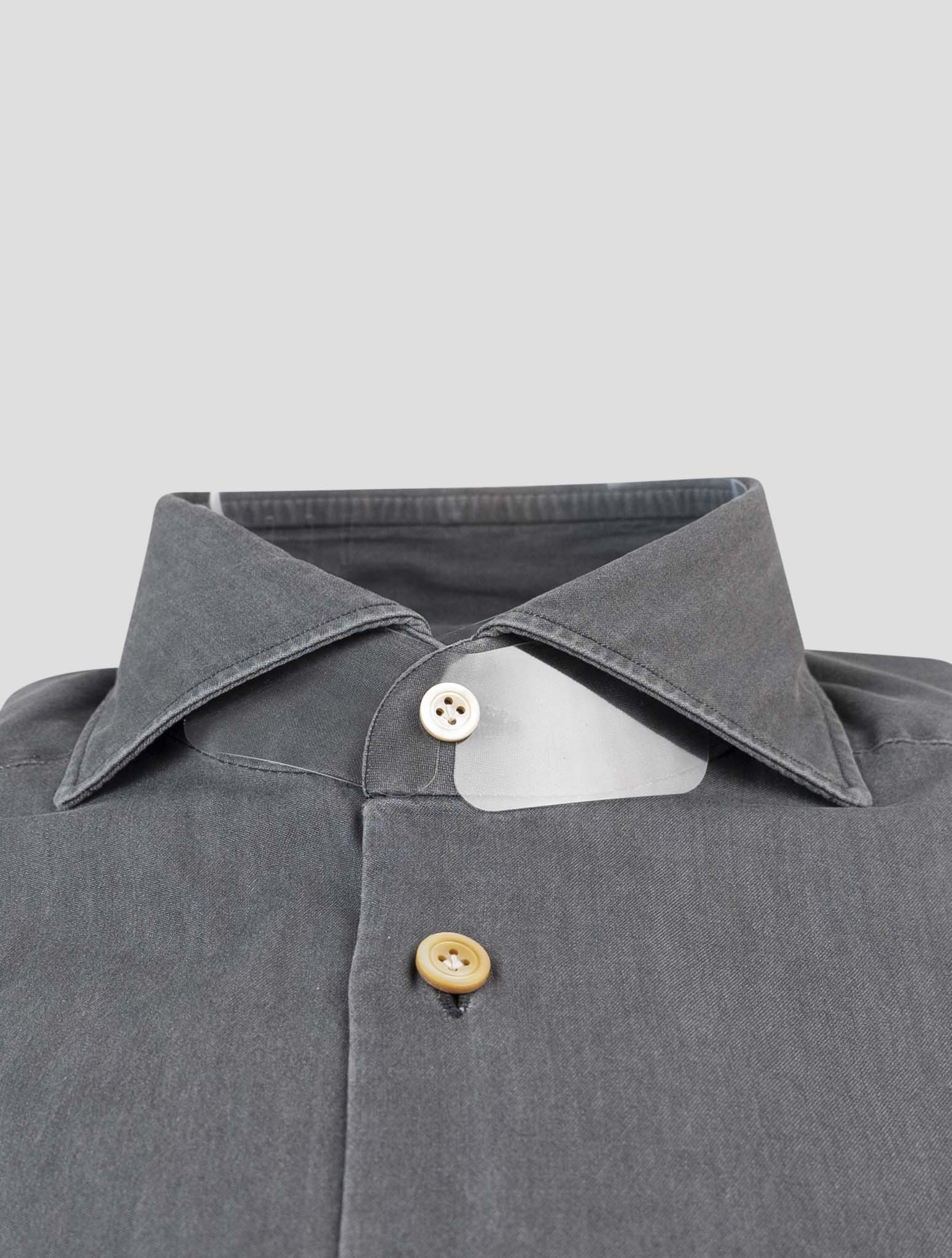 Kiton Taupe Cotton Shirt