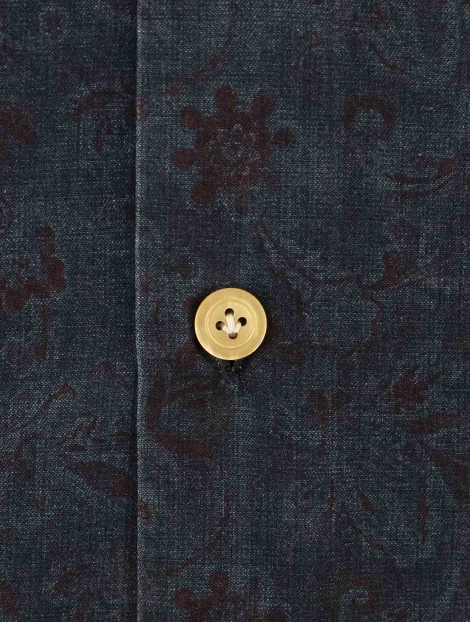 Kiton Blue Cotton Shirt