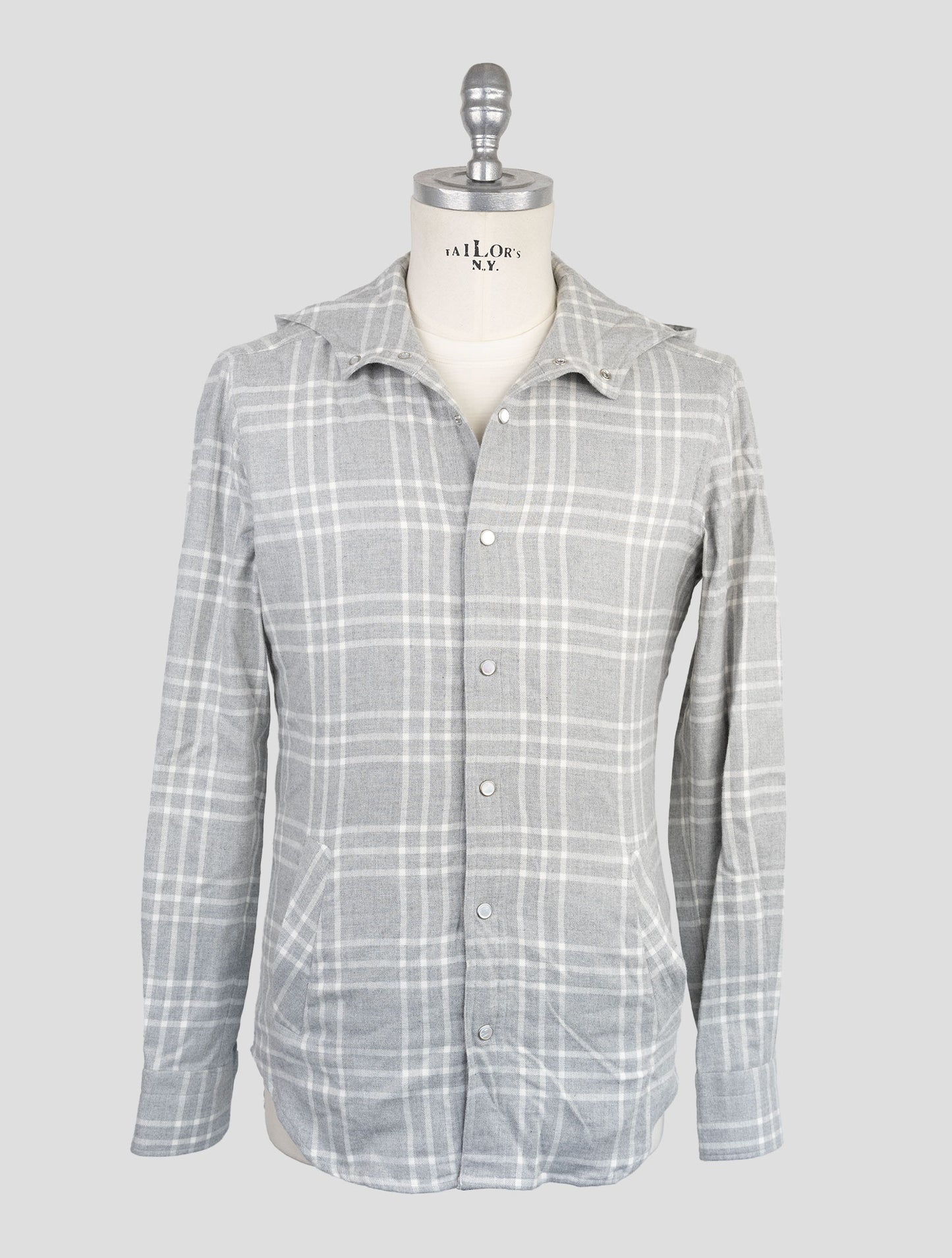 Kiton Gray Cotton Shirt