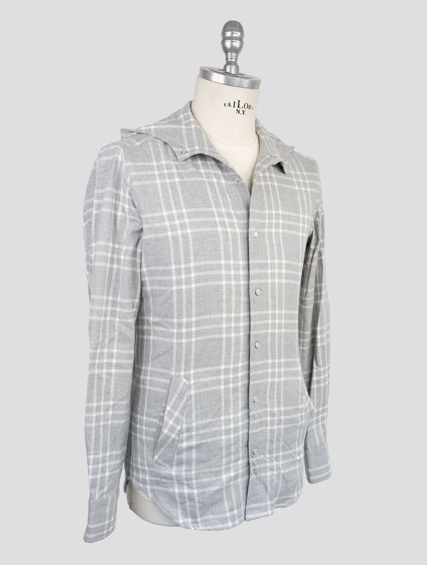 Kiton Gray Cotton Shirt