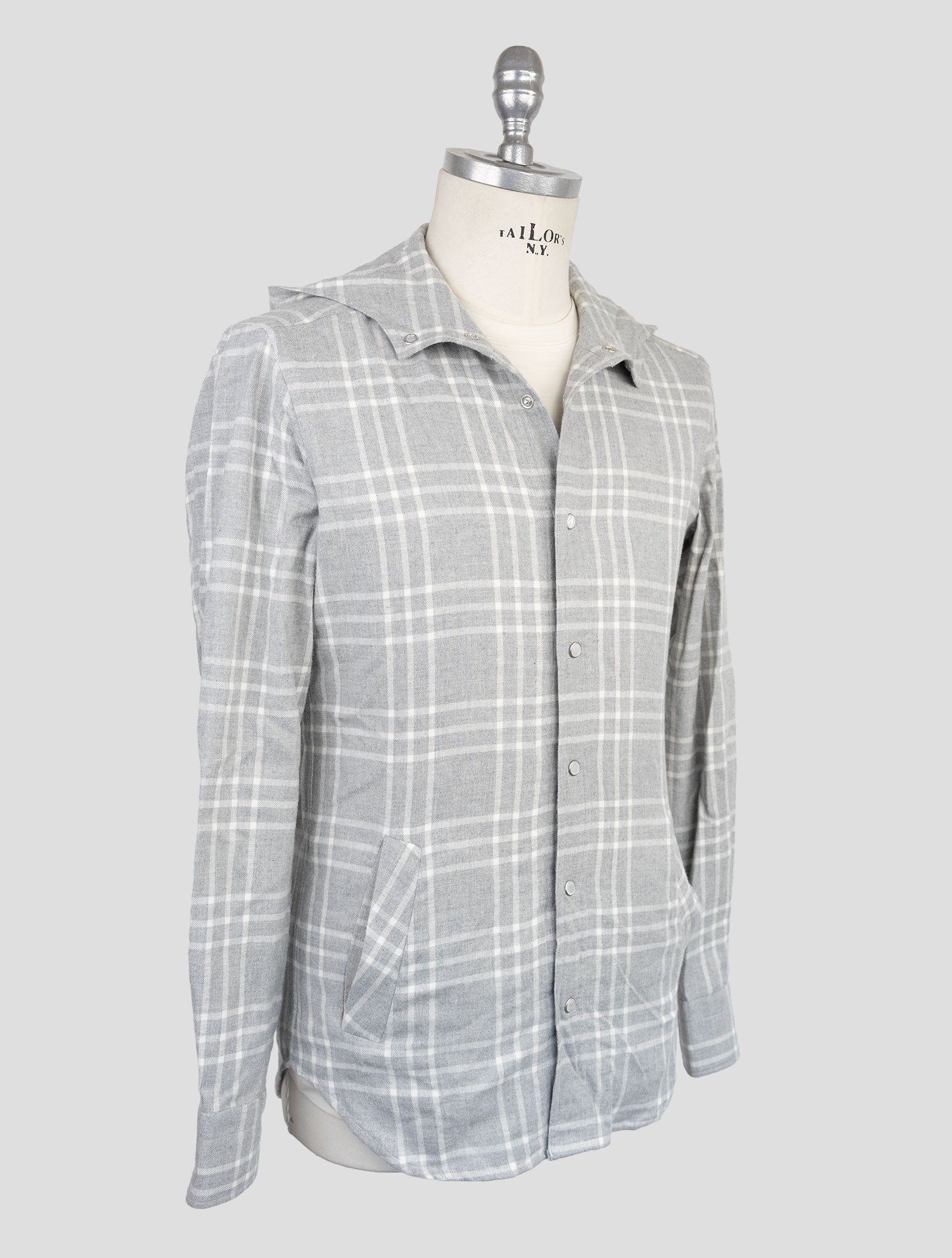 Kiton Gray Cotton Shirt