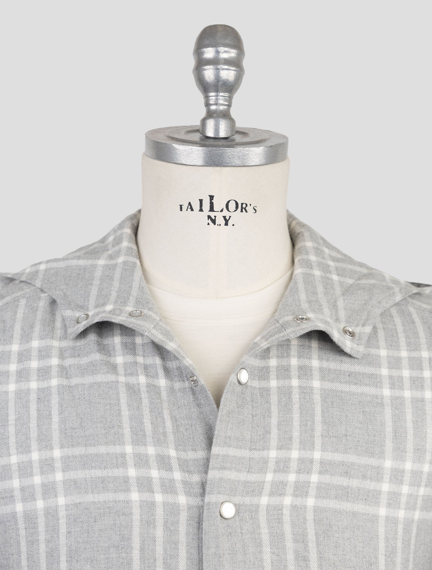 Kiton Gray Cotton Shirt