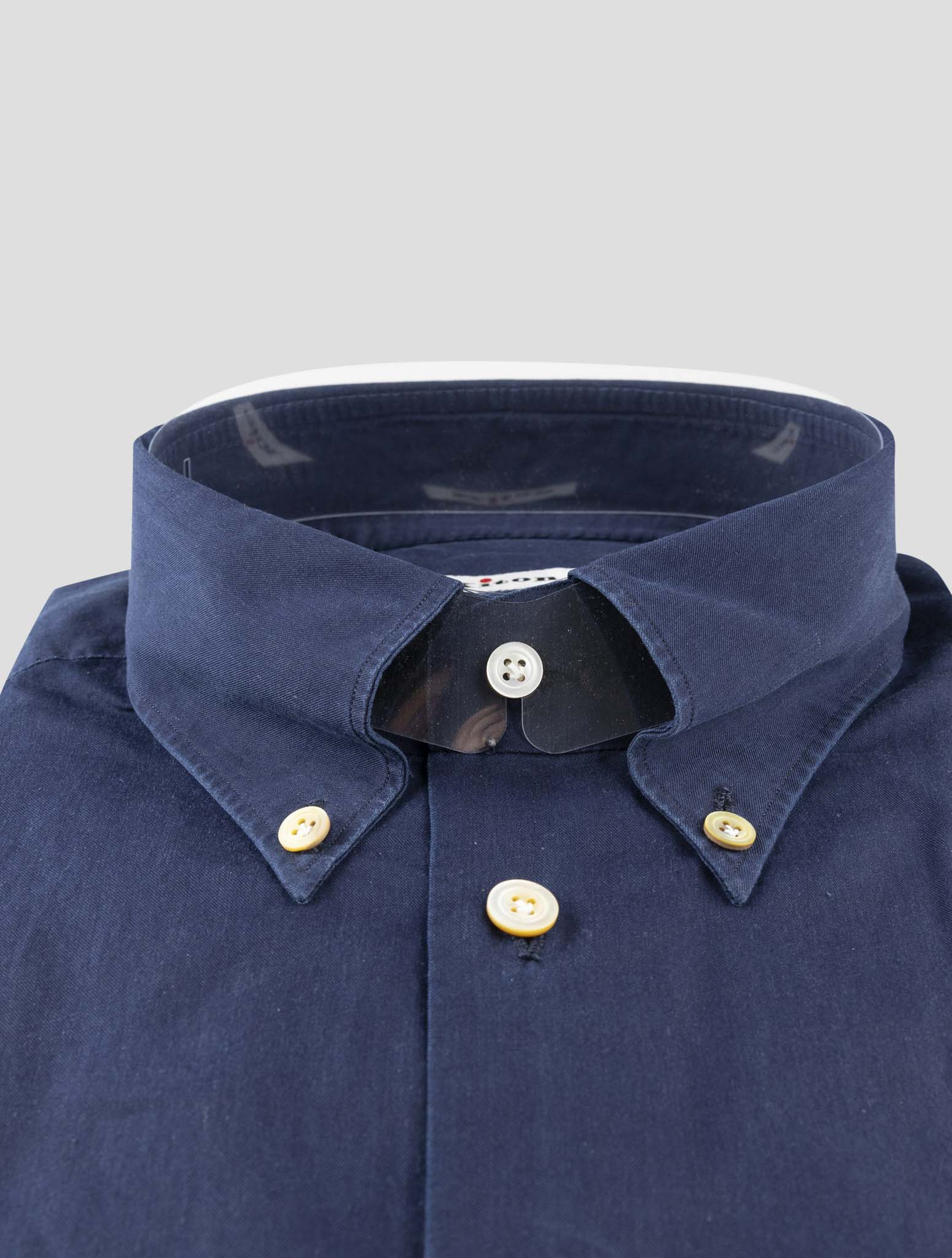 Kiton Blue Cotton Shirt