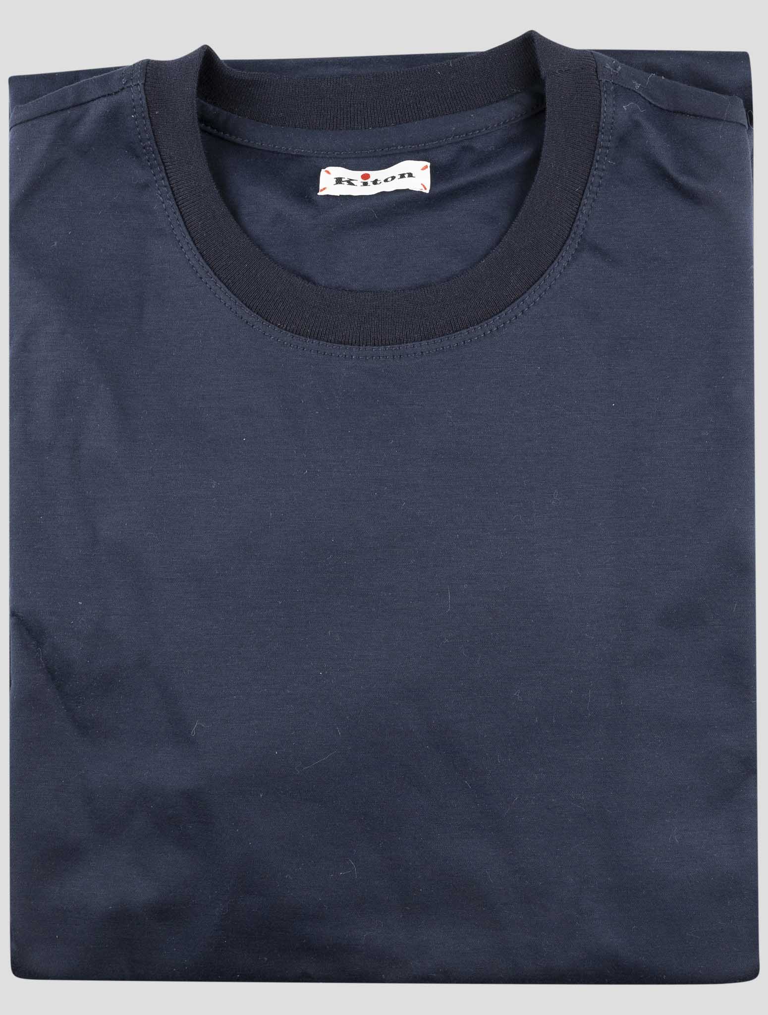 Kiton Blue Cotton T-Shirt