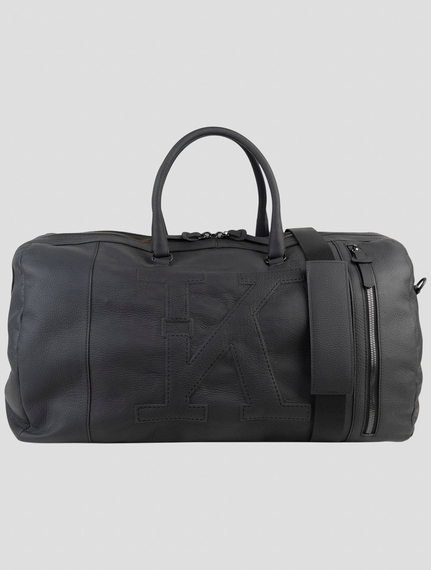 Kiton Black Leather Travelbag