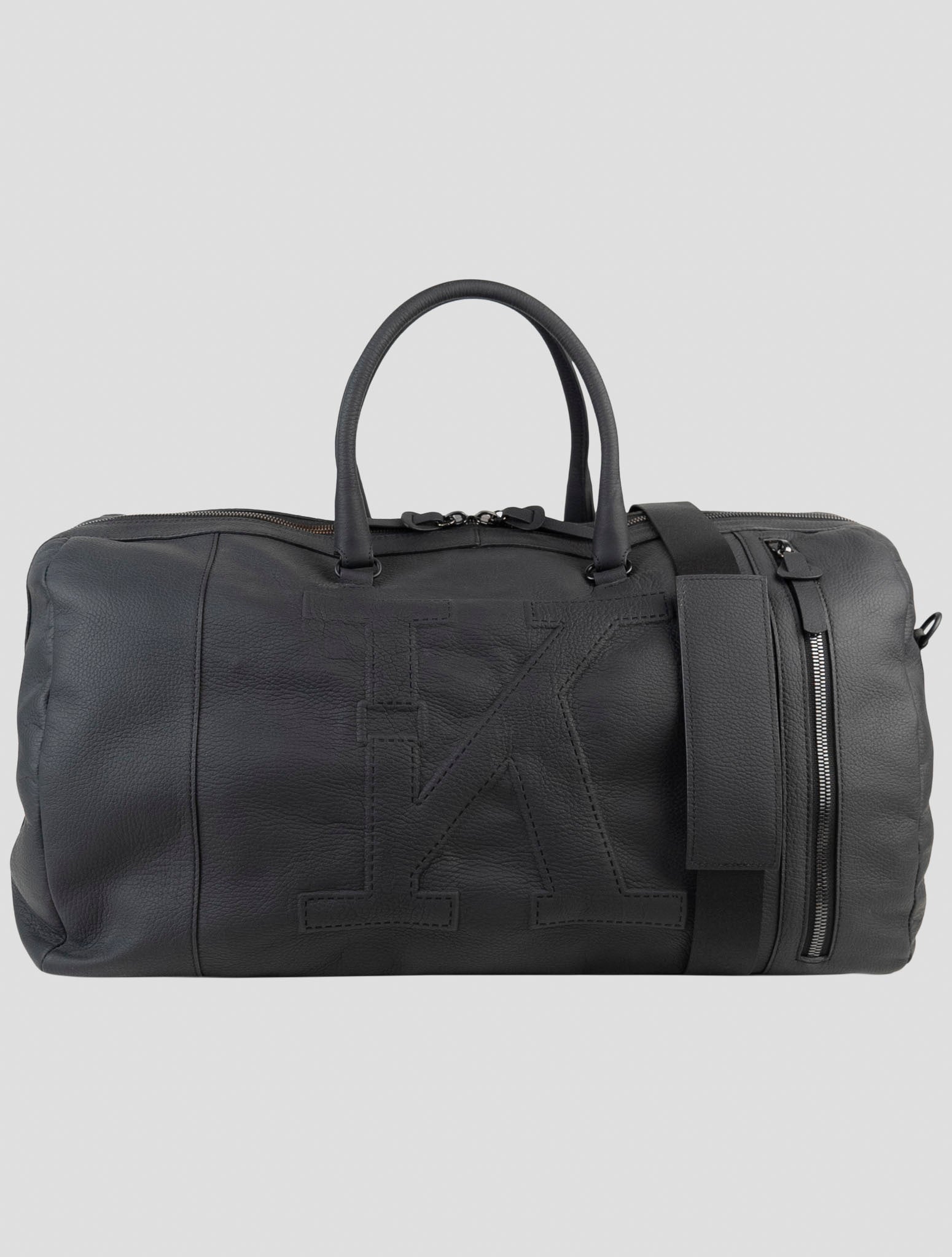 Kiton Black Leather Travelbag