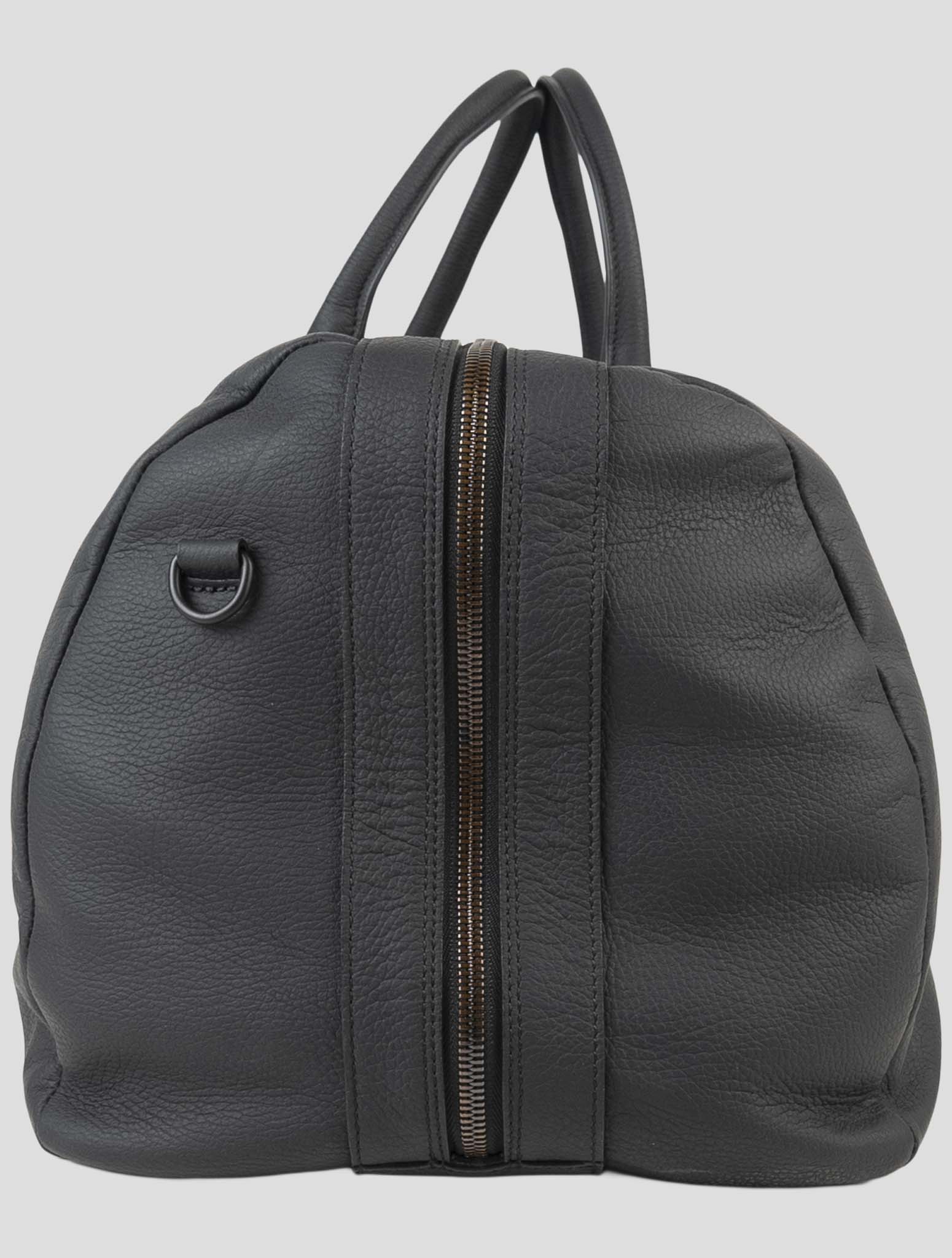 Kiton Black Leather Travelbag