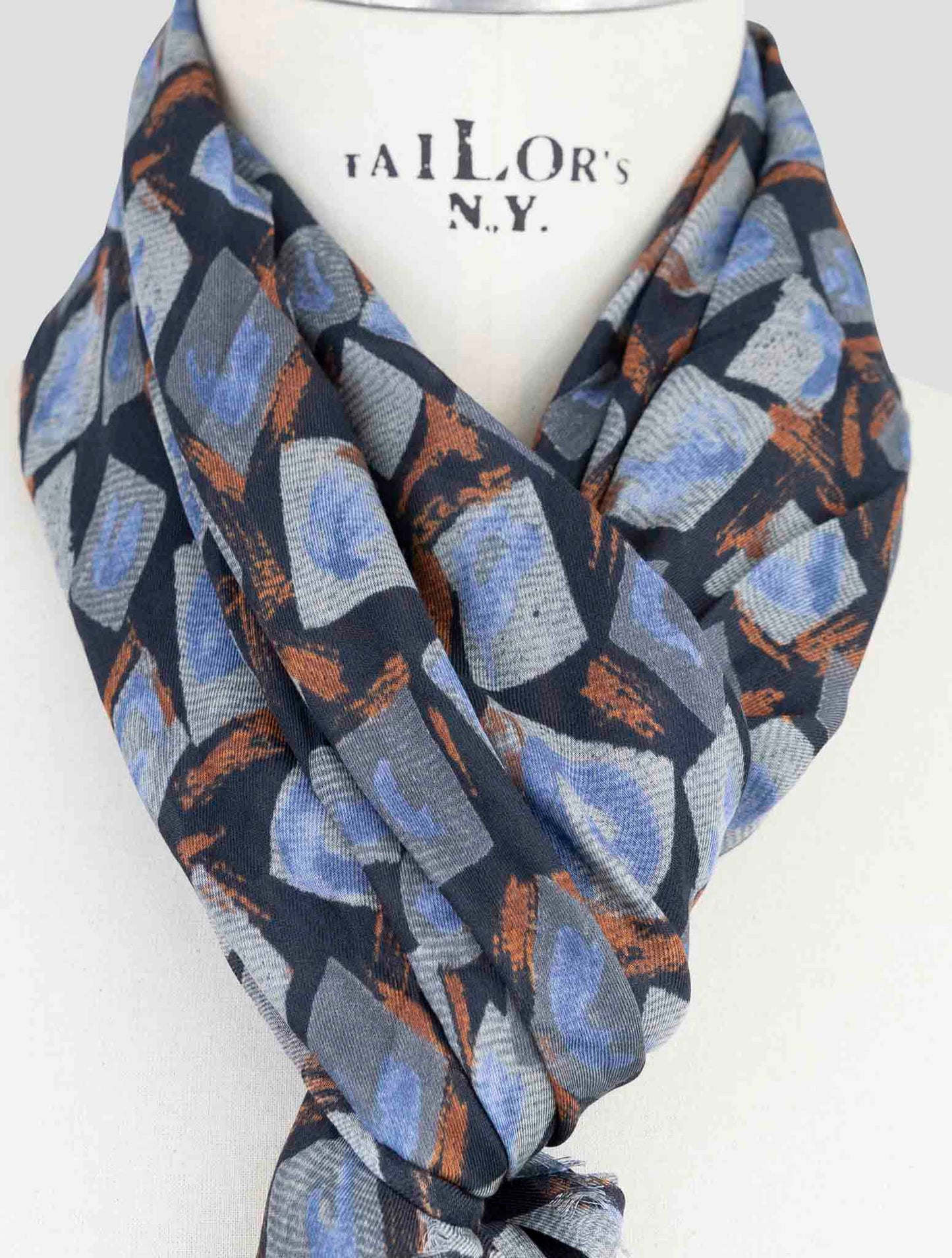 Kiton Multicolor Modal Cashmere Scarf