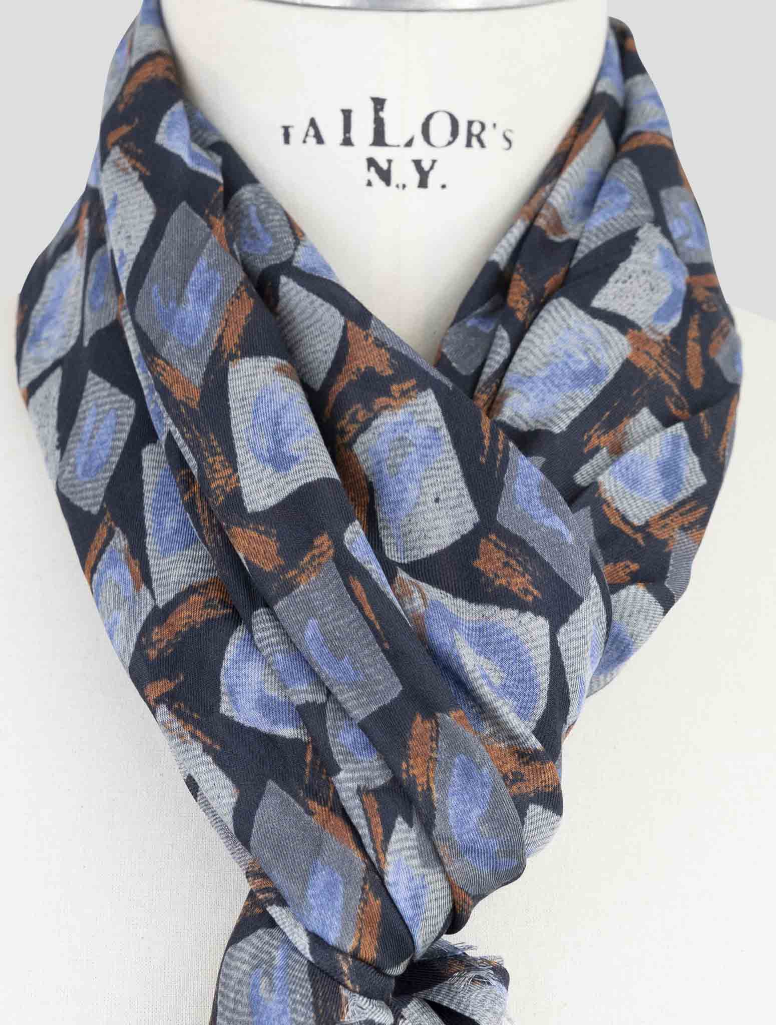 Kiton Multicolor Modal Cashmere Scarf