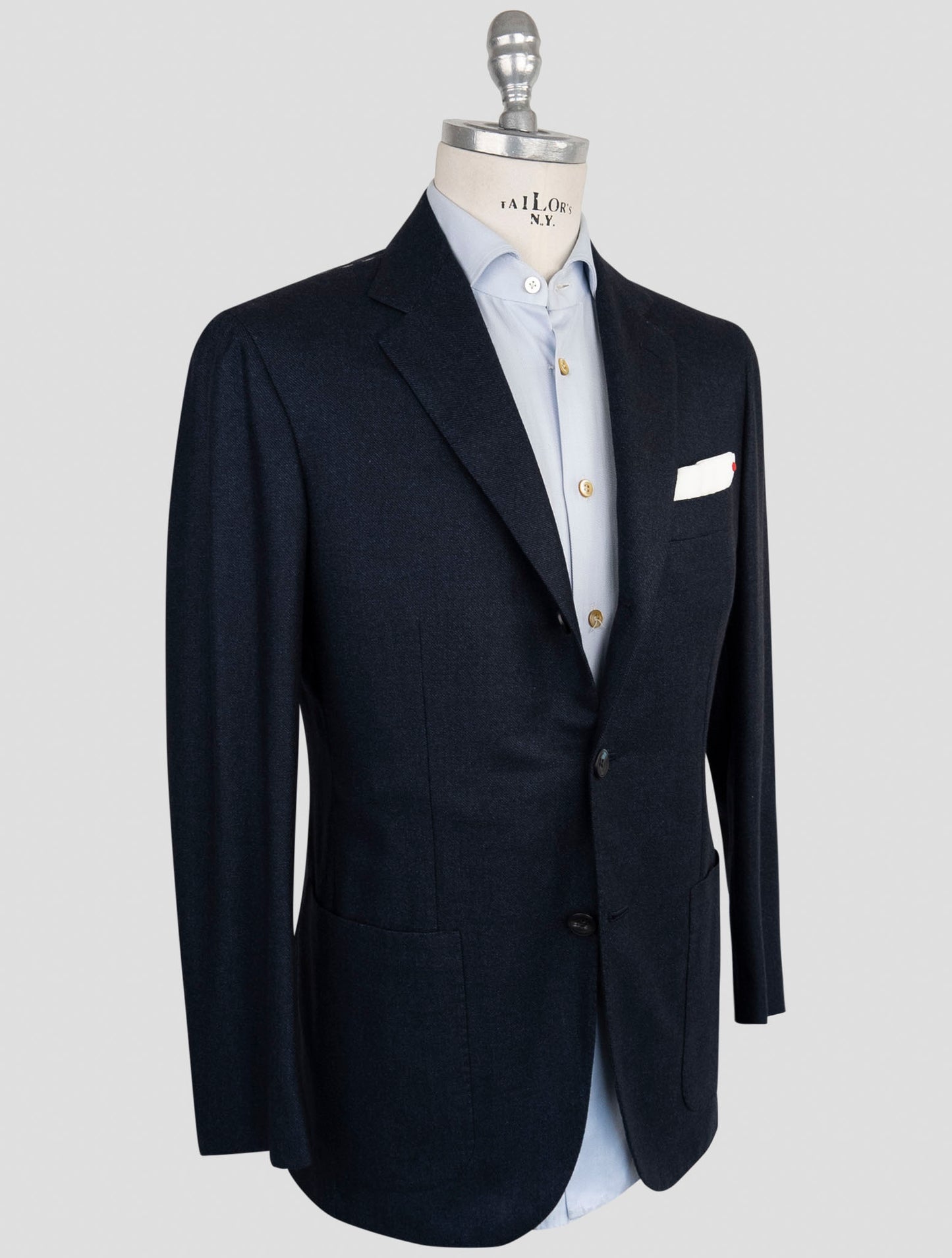 Kiton Blue Cashmere Suit