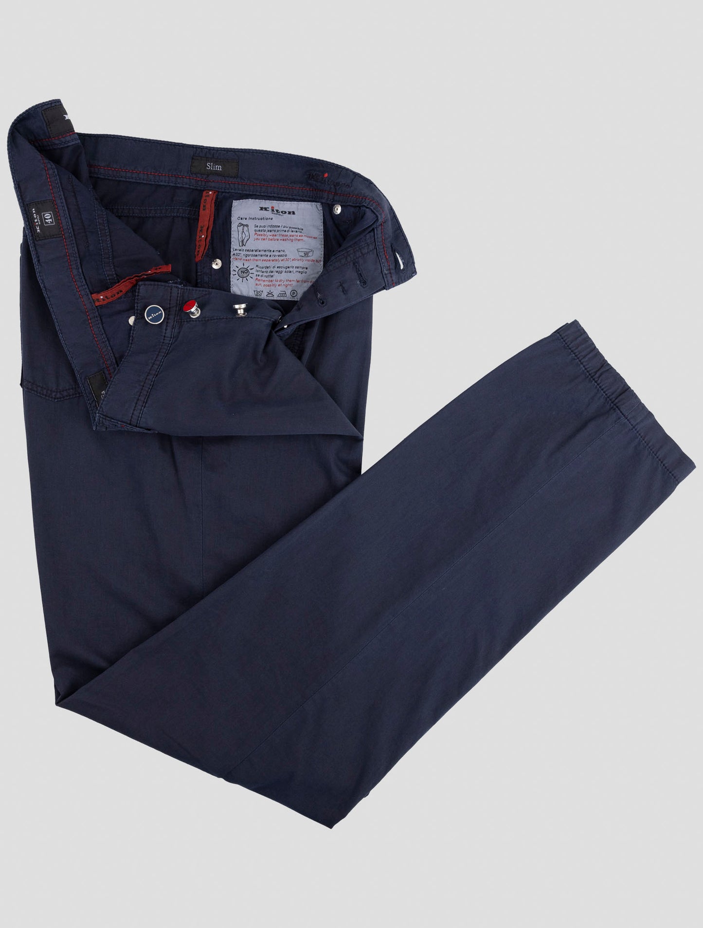 Kiton Blue Cotton Ea Jeans