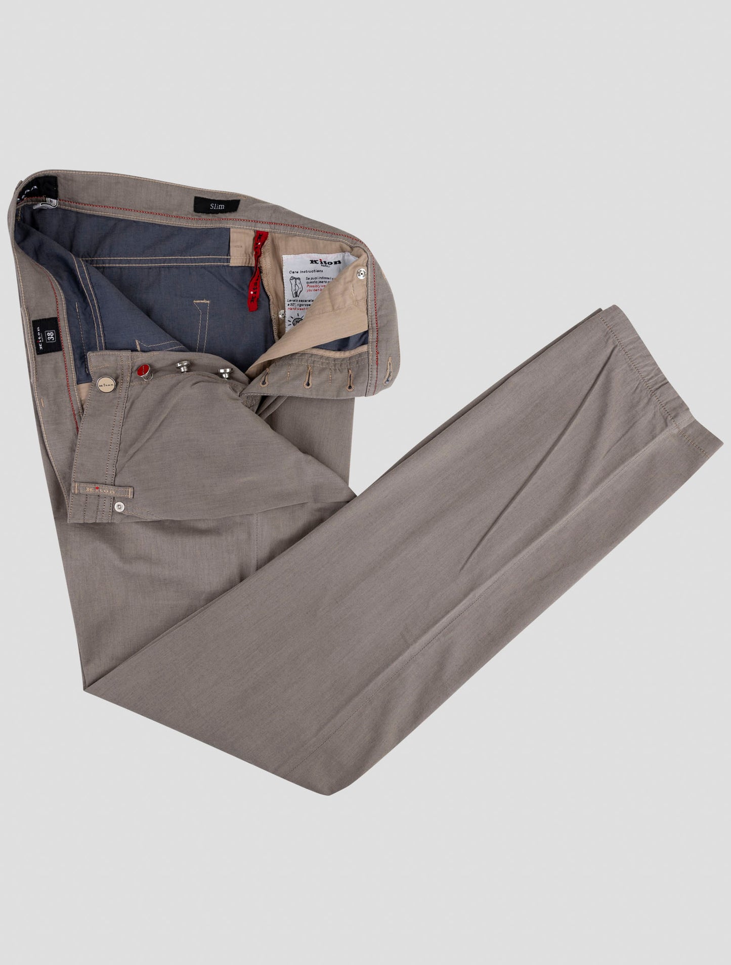 Kiton Taupe Cotton Ea Jeans